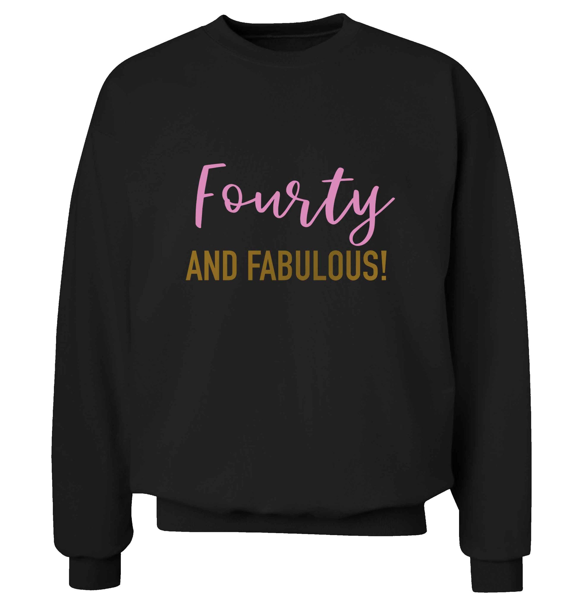 Fourty and fabulous adult's unisex black sweater 2XL