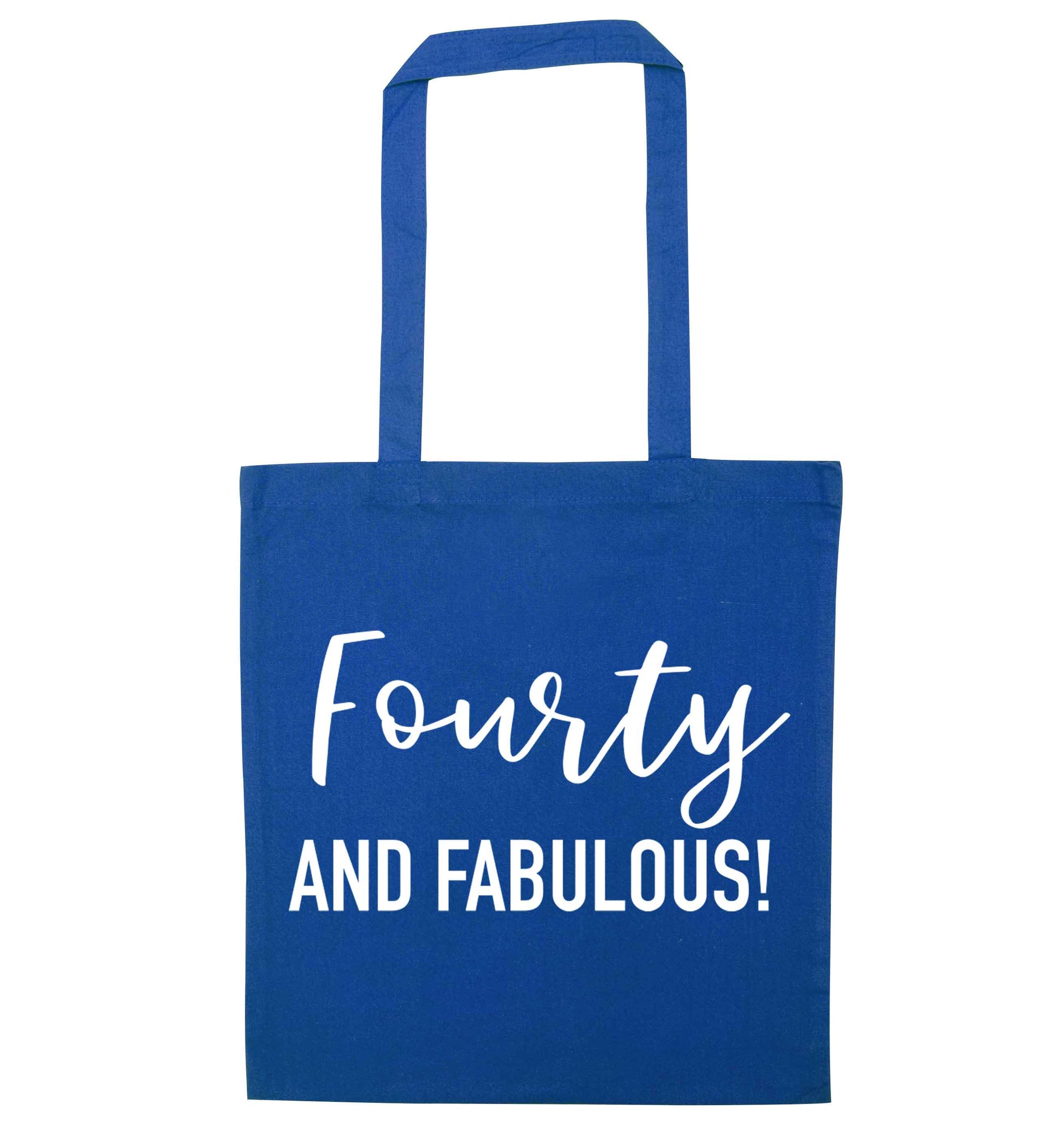 Fourty and fabulous blue tote bag