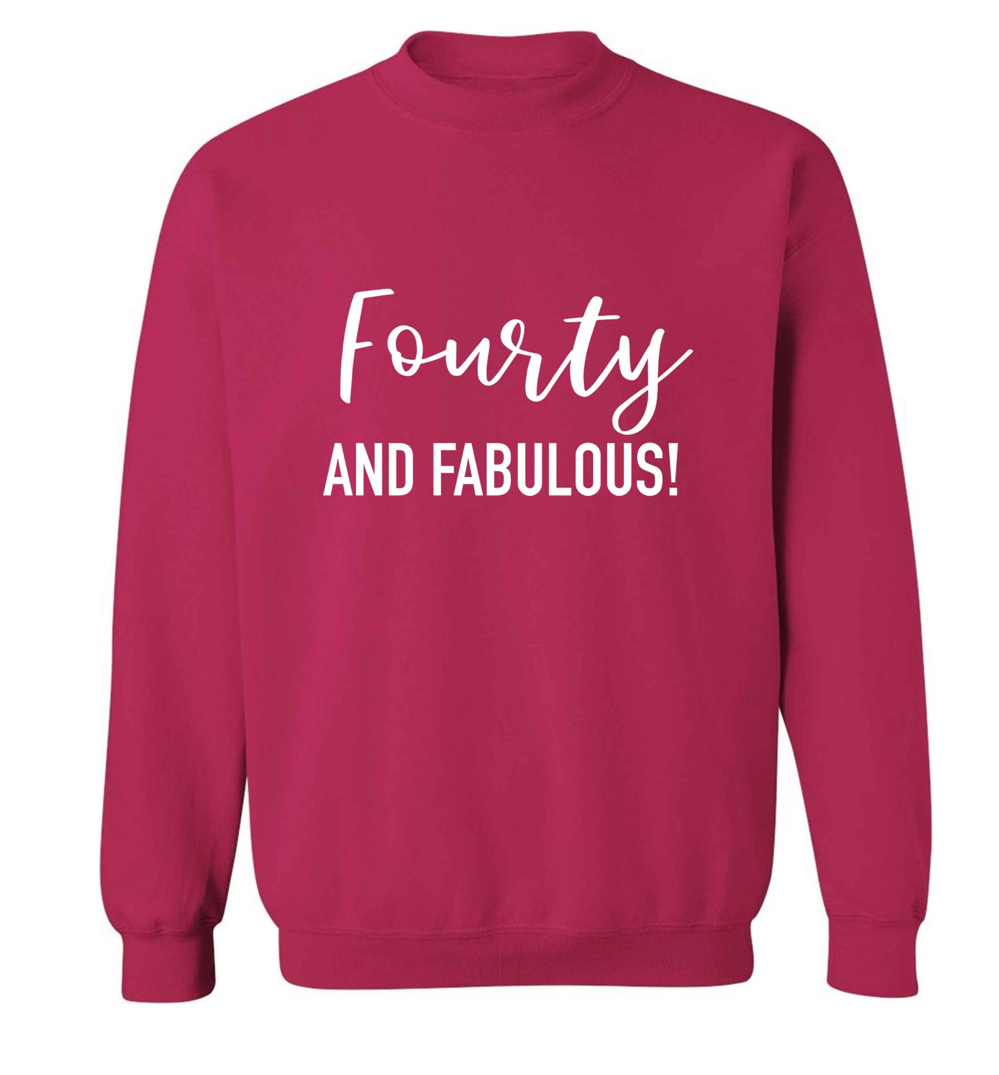 Fourty and fabulous adult's unisex pink sweater 2XL