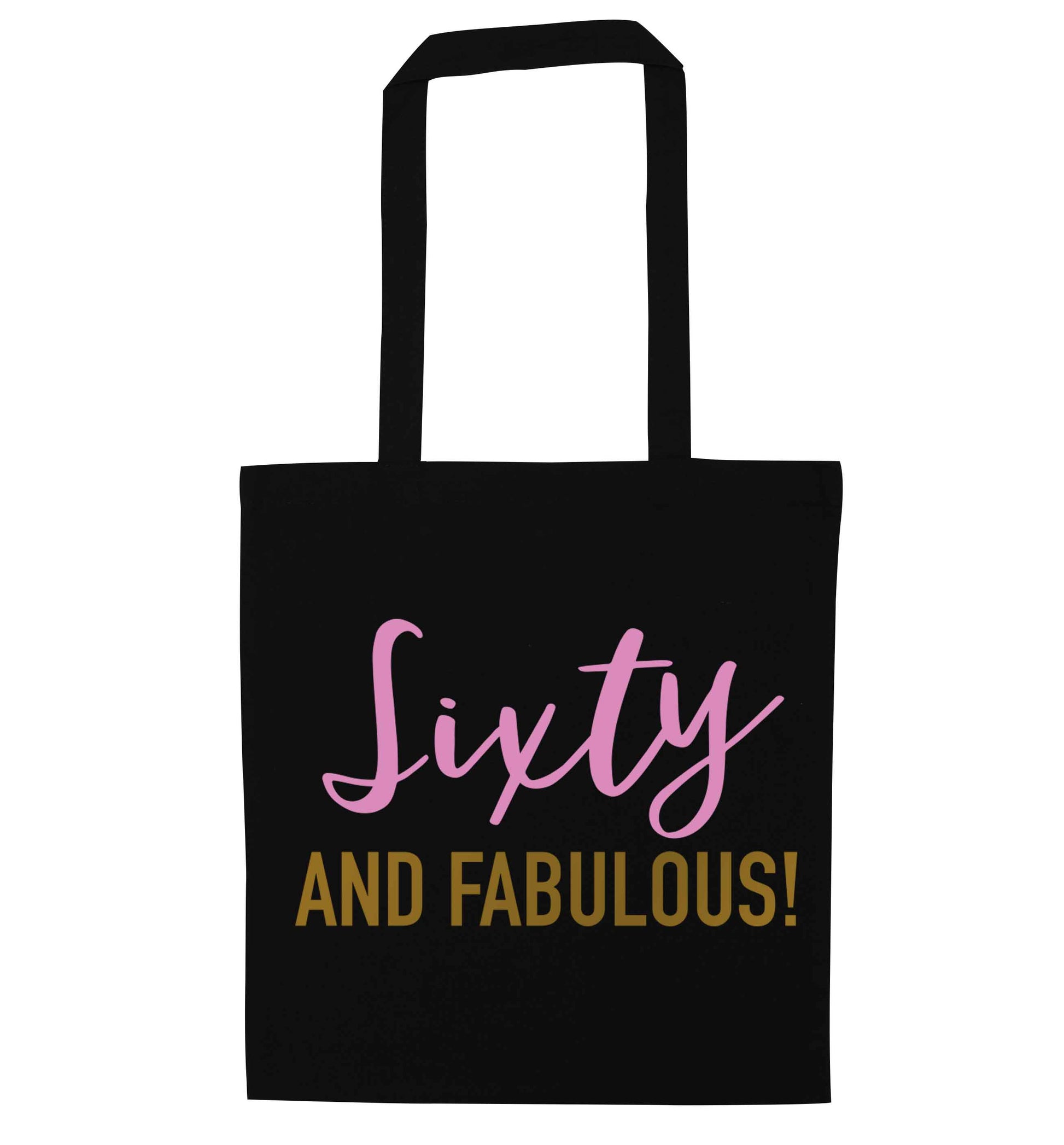 Sixty and fabulous black tote bag