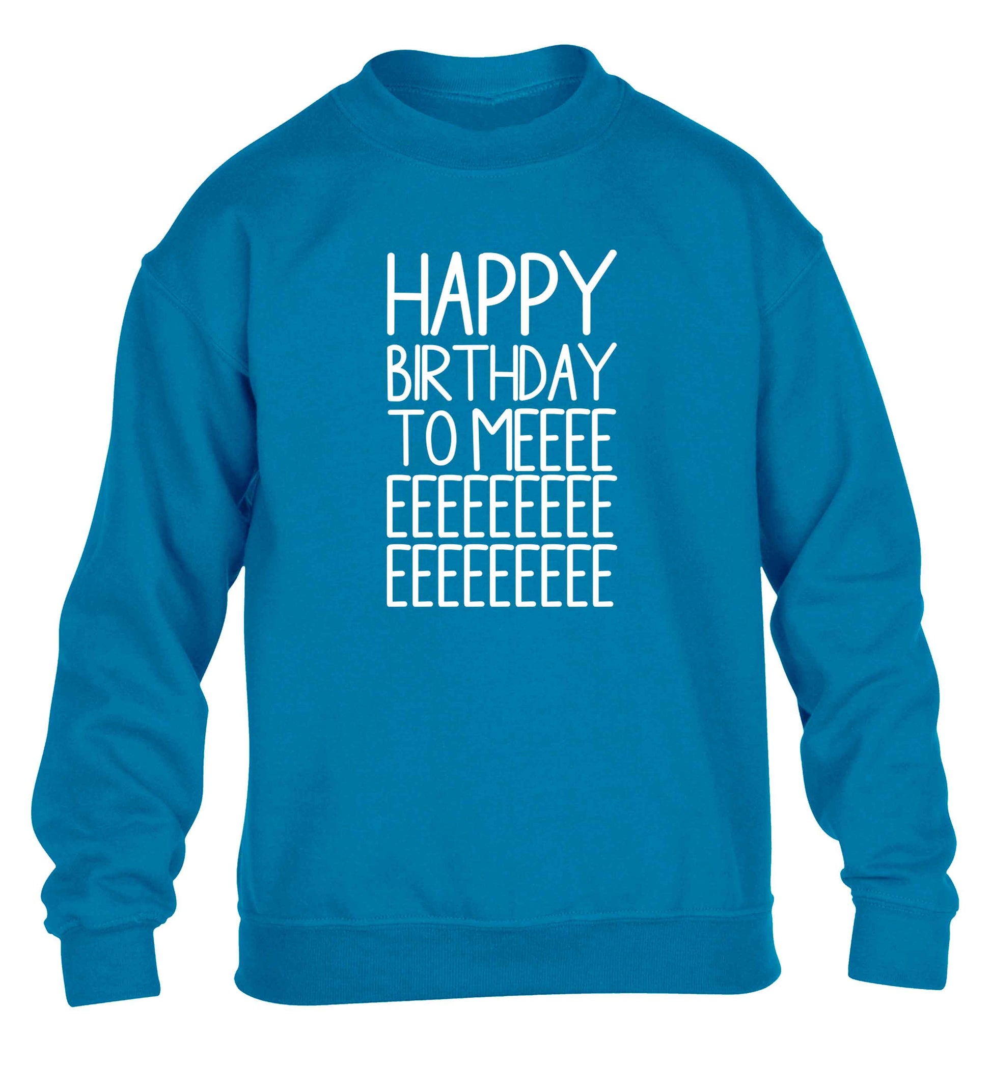 Happy birthday to me children's blue sweater 12-13 Years