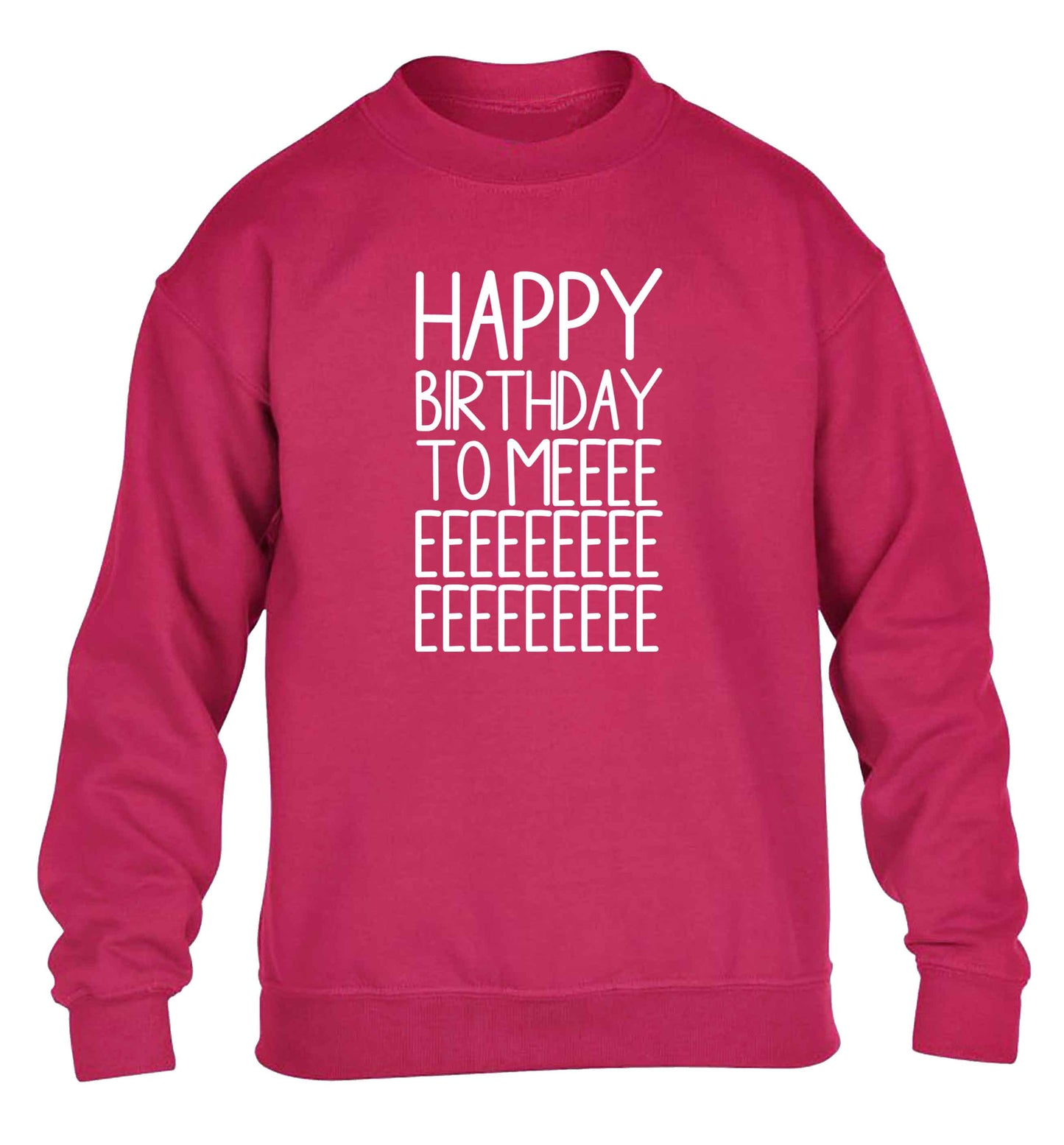 Happy birthday to me children's pink sweater 12-13 Years