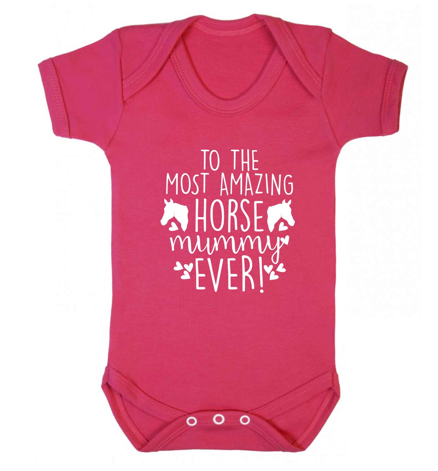 To the most amazing horse mummy ever! baby vest dark pink 18-24 months