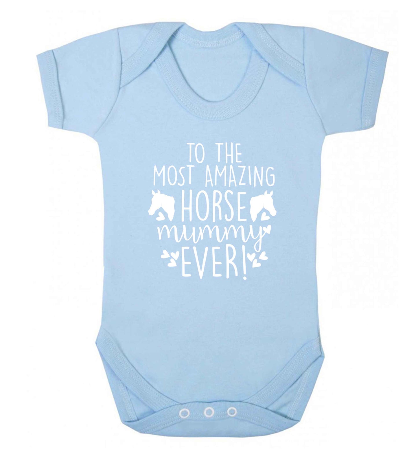 To the most amazing horse mummy ever! baby vest pale blue 18-24 months