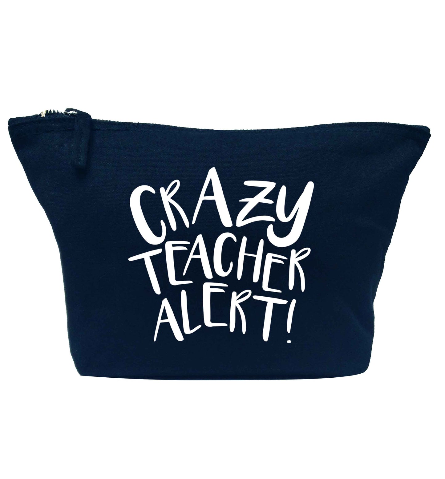 Crazy teacher alert navy makeup bag