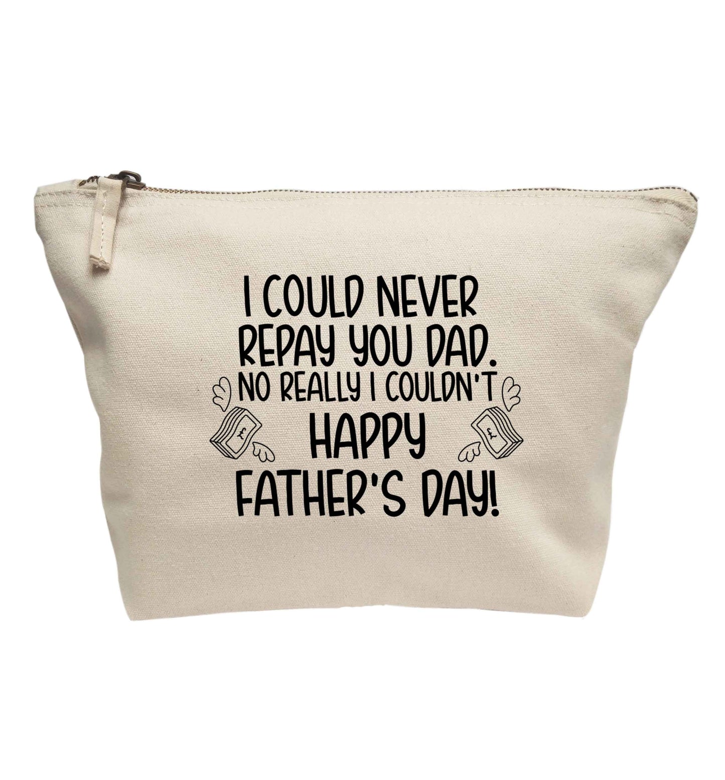 I could never repay you dad. No I really couldn't happy Father's day! | Makeup / wash bag