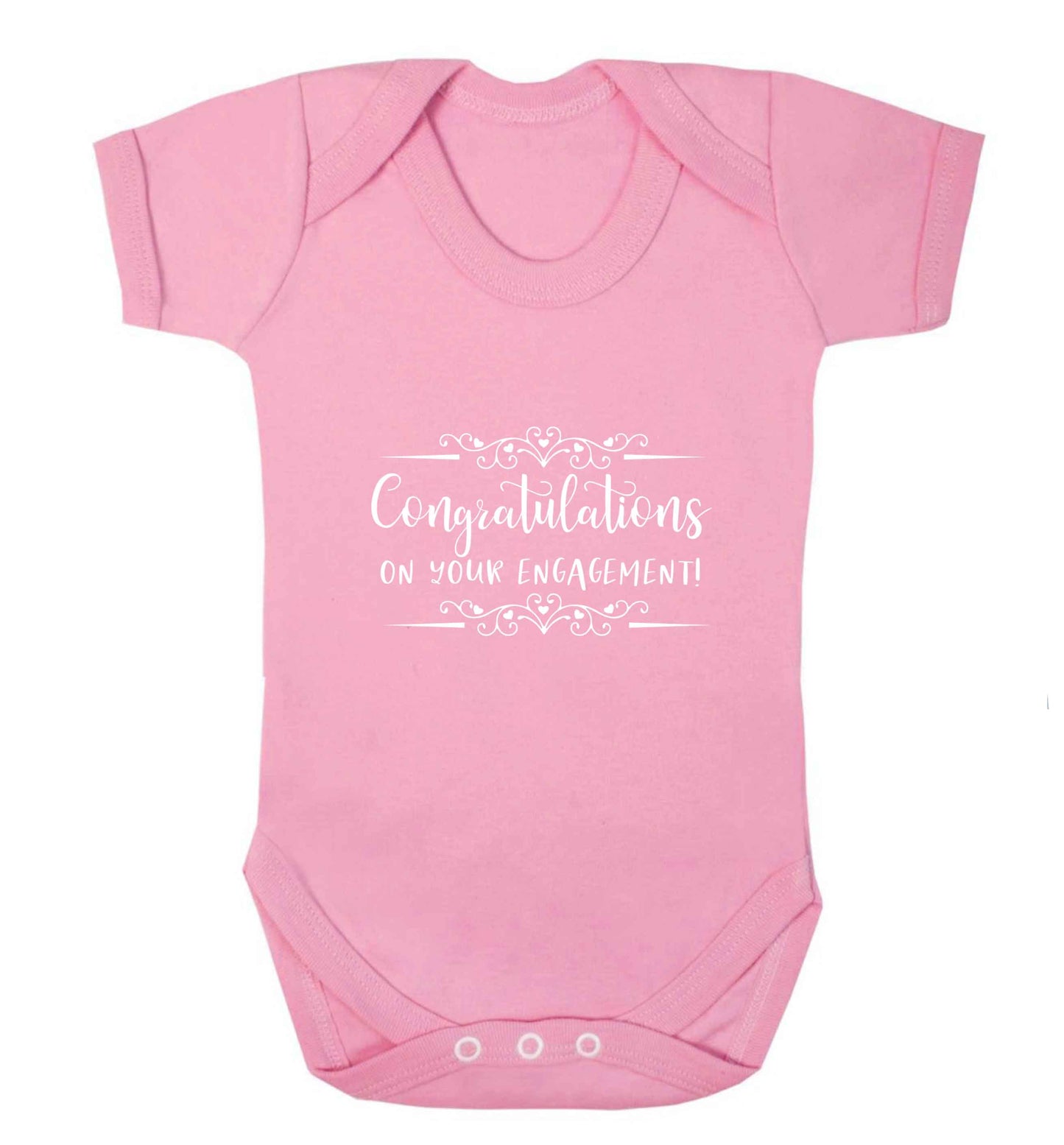 Congratulations on your engagement baby vest pale pink 18-24 months