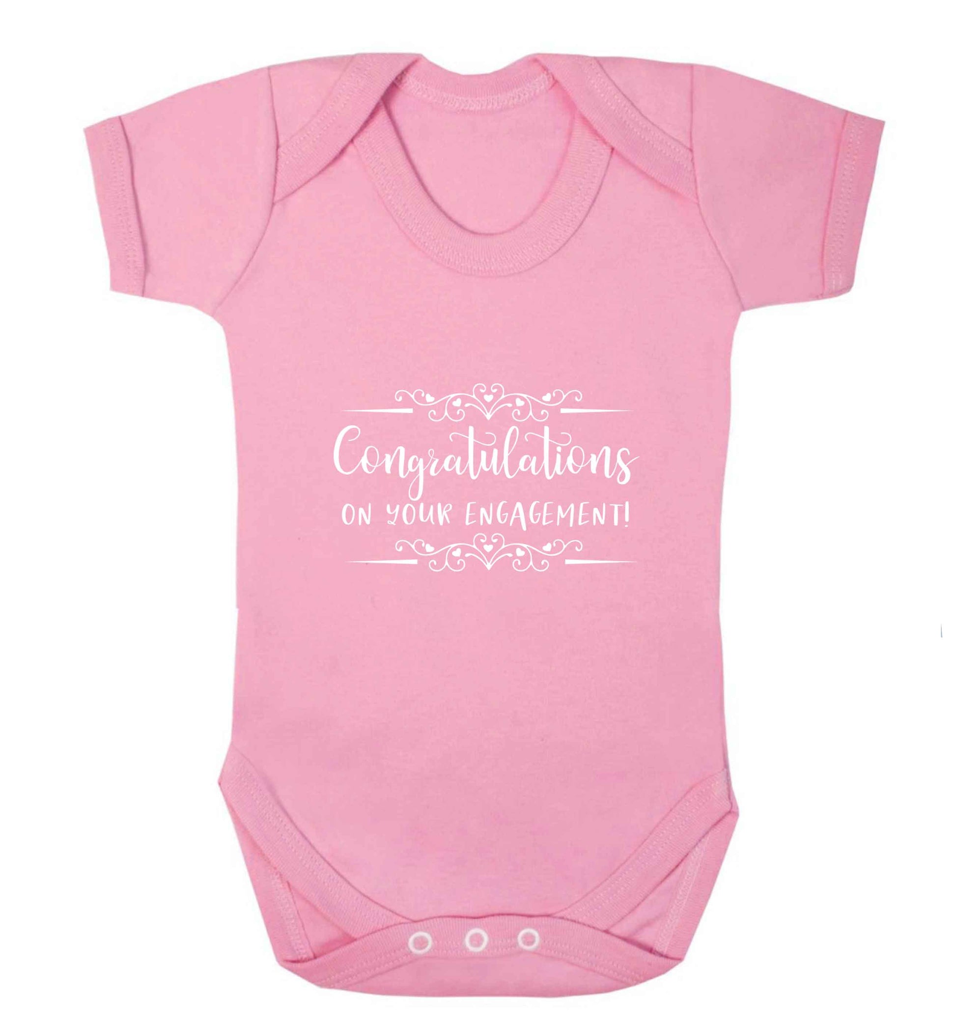 Congratulations on your engagement baby vest pale pink 18-24 months