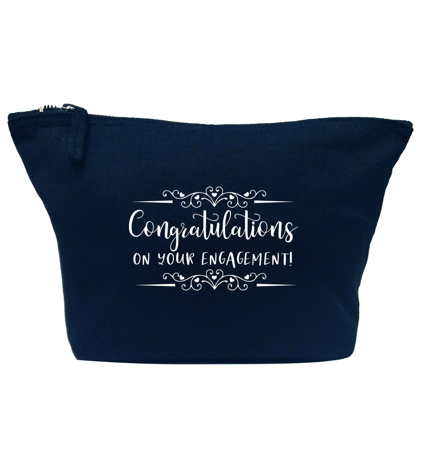 Congratulations on your engagement navy makeup bag