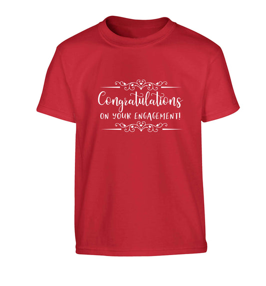 Congratulations on your engagement Children's red Tshirt 12-13 Years