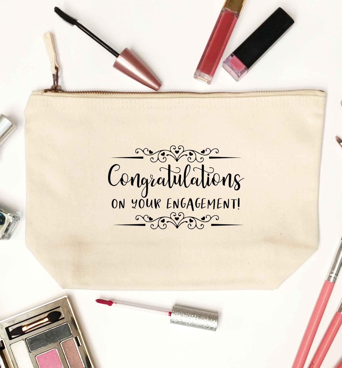 Congratulations on your engagement natural makeup bag