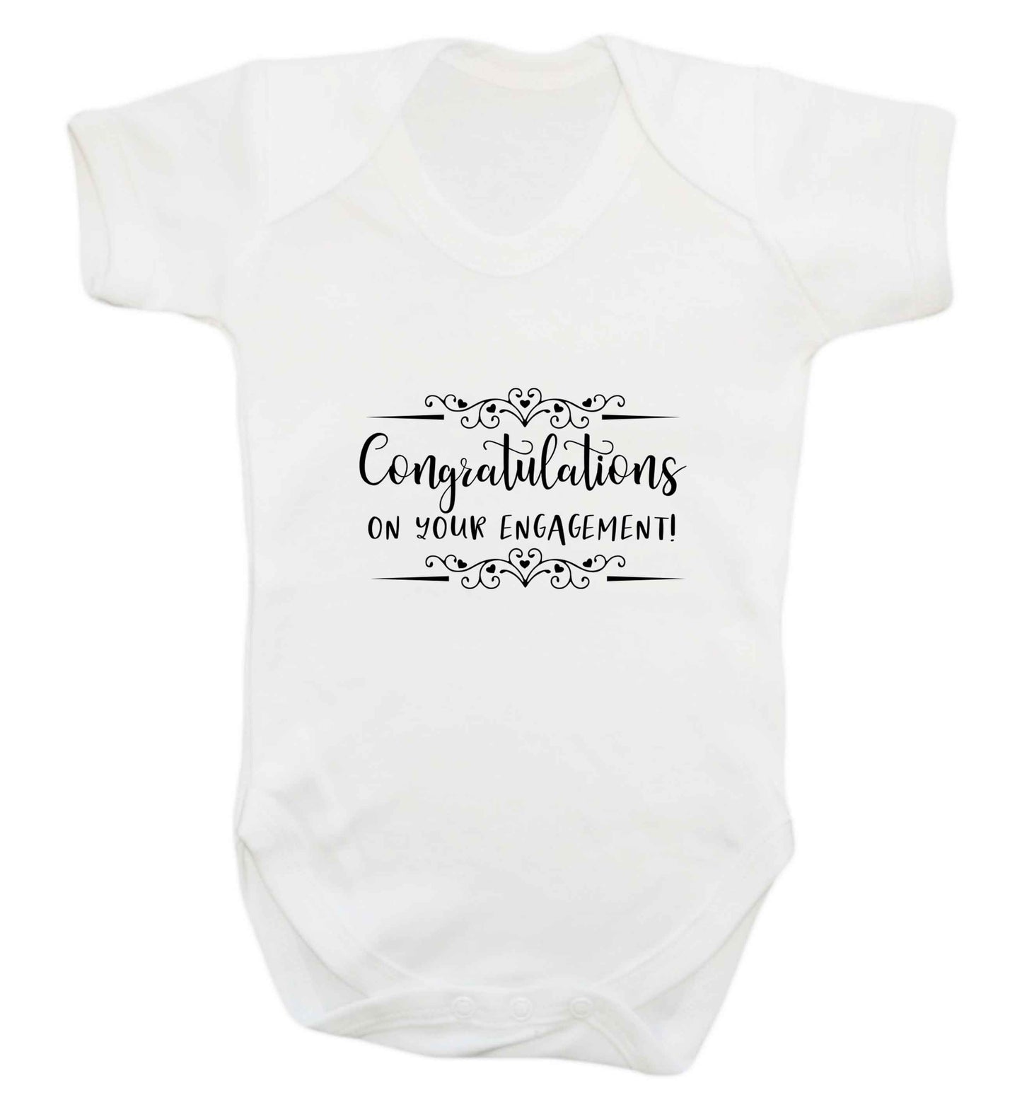Congratulations on your engagement baby vest white 18-24 months