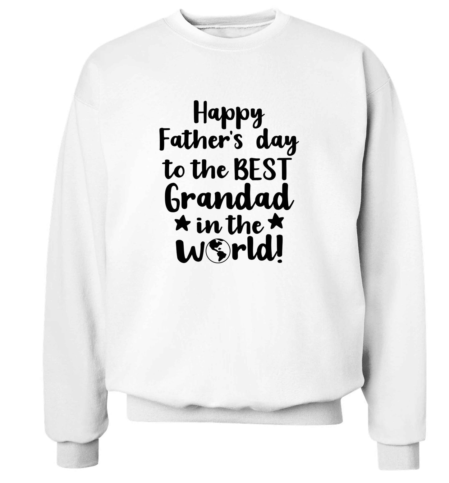 Happy Father's day to the best grandad in the world adult's unisex white sweater 2XL