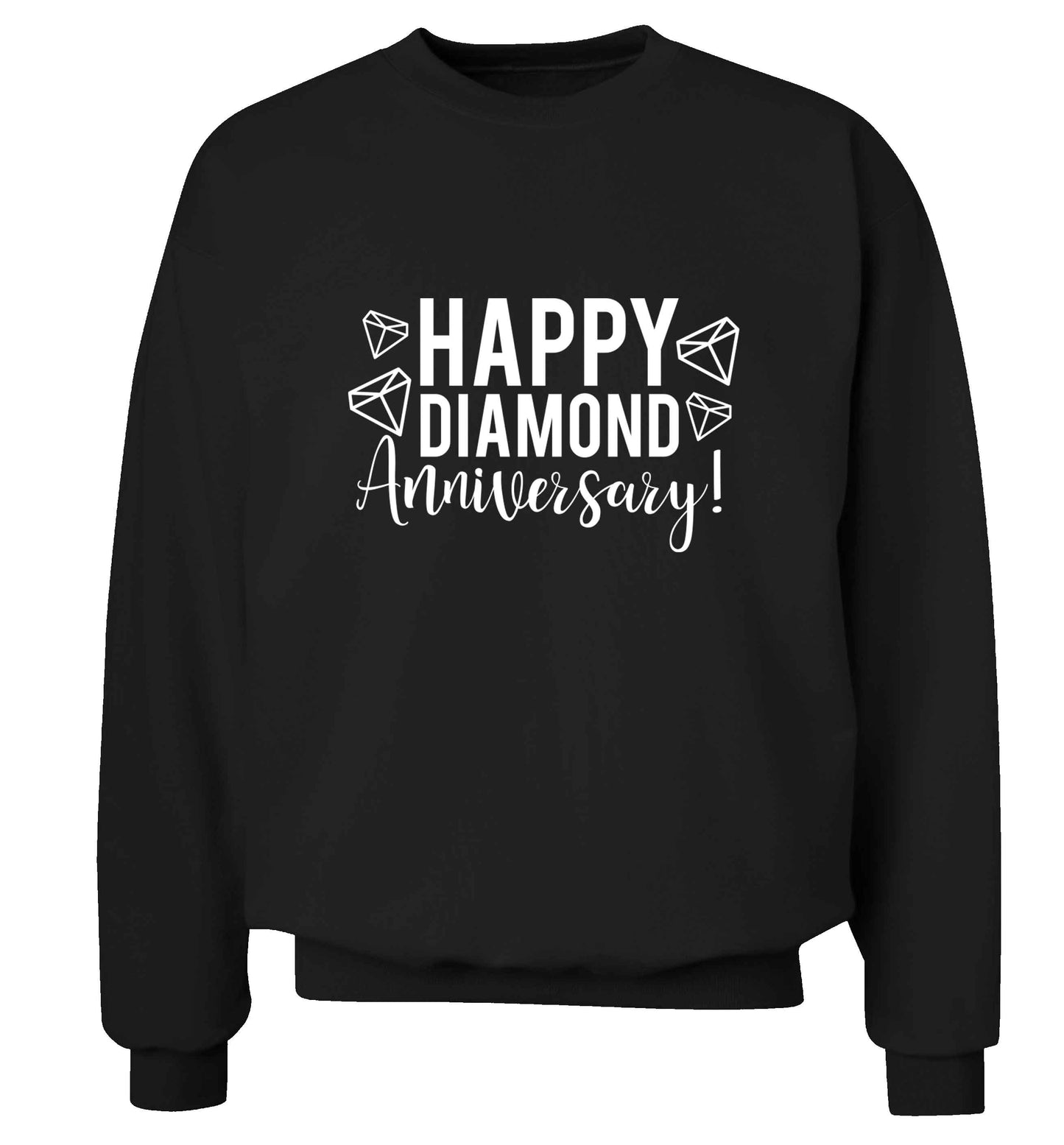 Happy diamond anniversary! adult's unisex black sweater 2XL