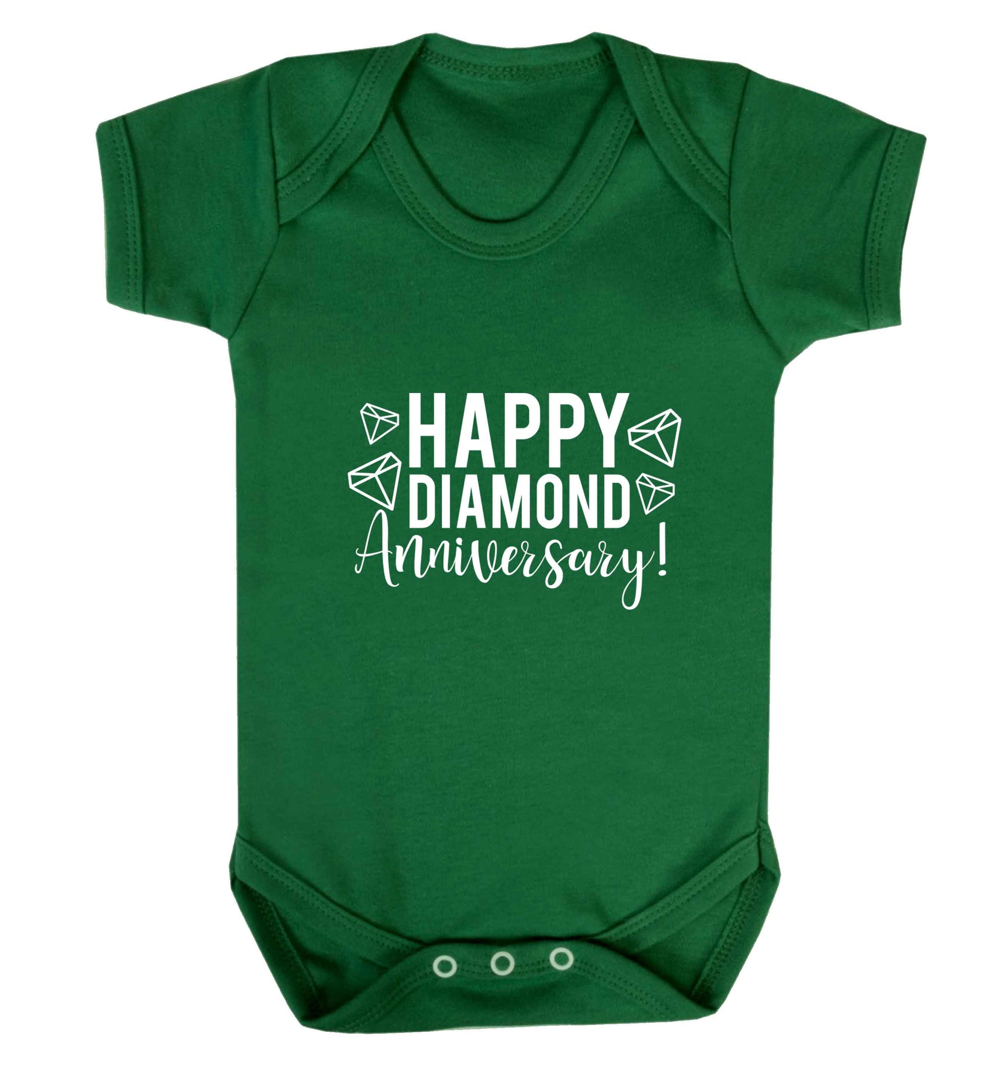 Happy diamond anniversary! baby vest green 18-24 months