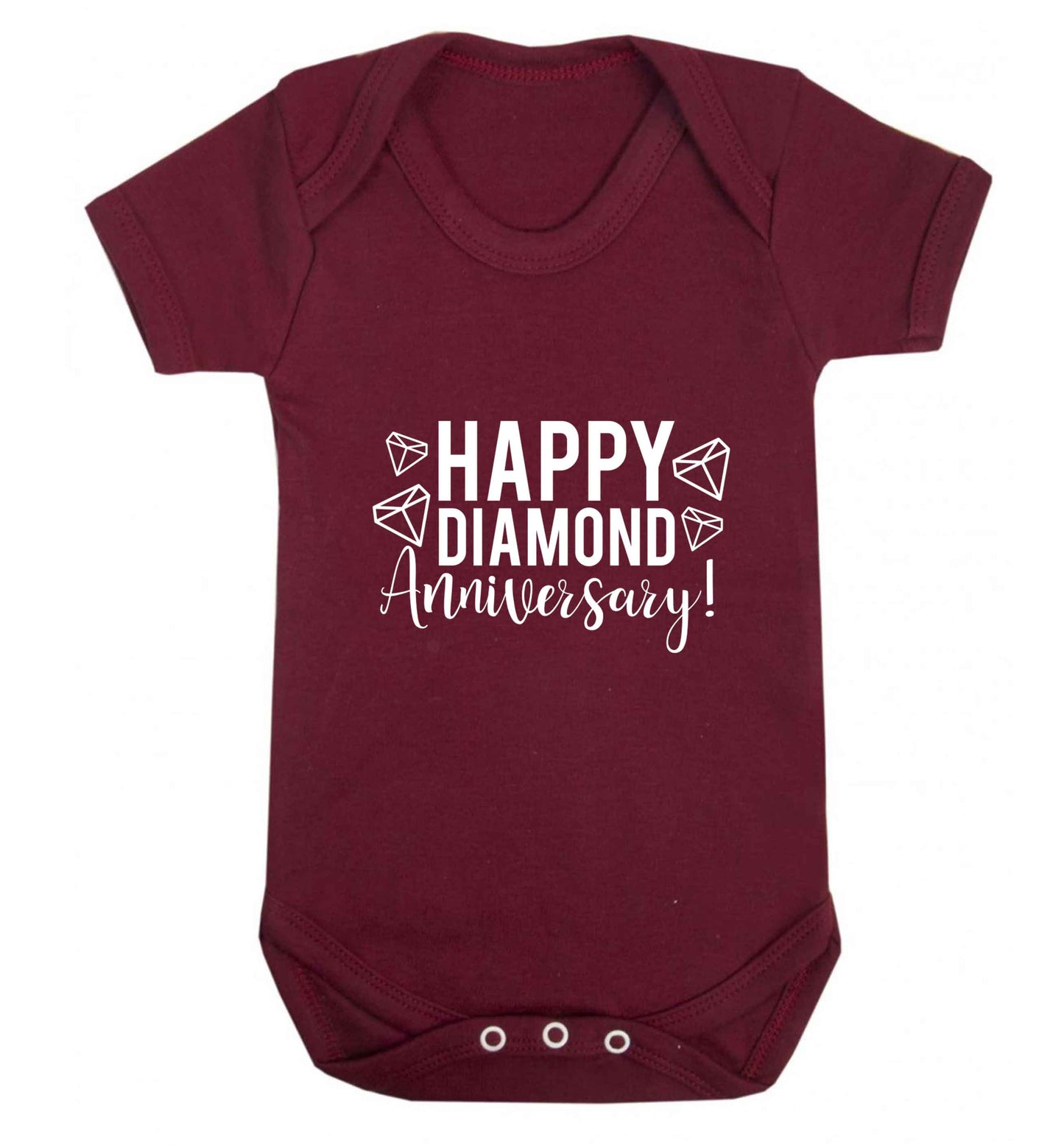 Happy diamond anniversary! baby vest maroon 18-24 months