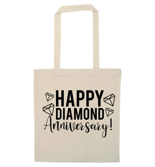 Happy diamond anniversary! natural tote bag