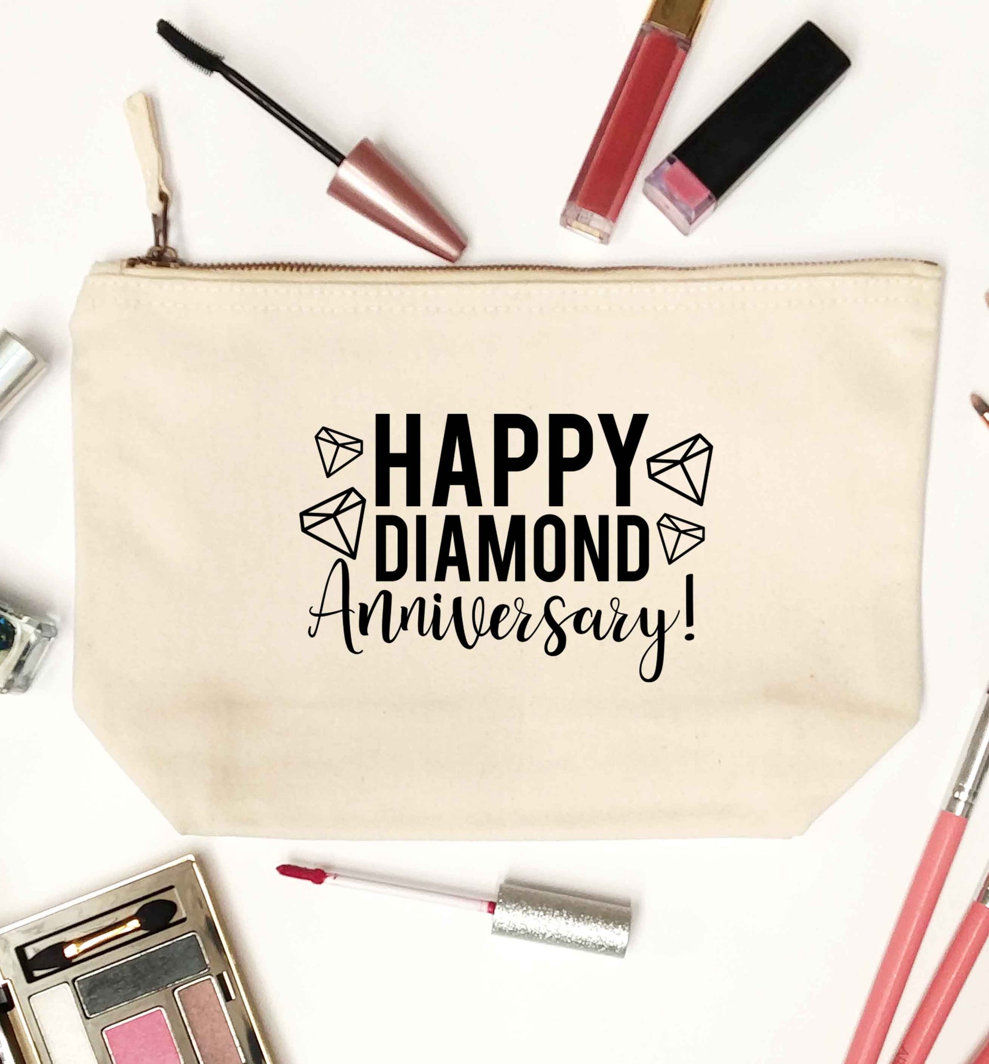 Happy diamond anniversary! natural makeup bag