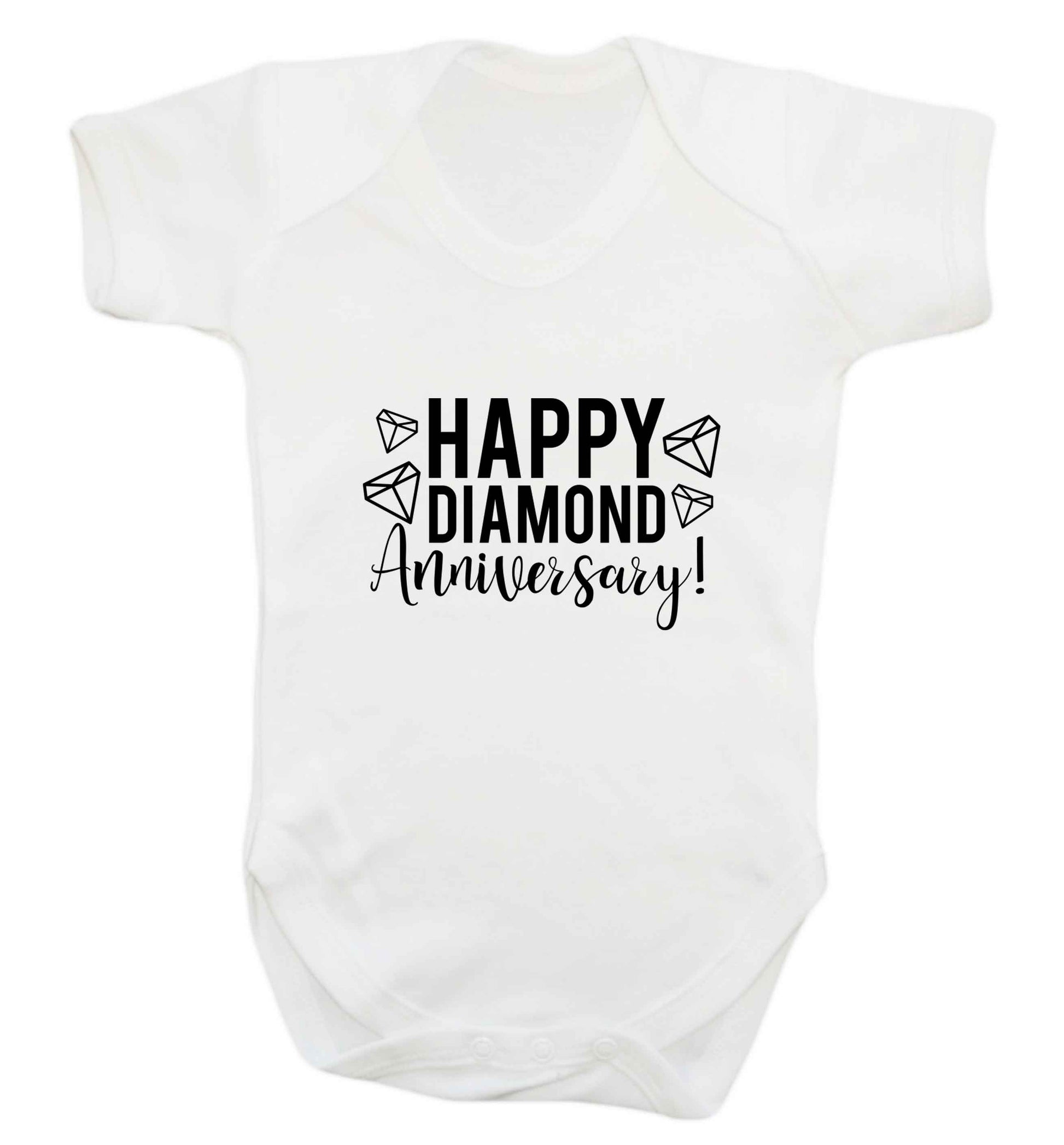 Happy diamond anniversary! baby vest white 18-24 months