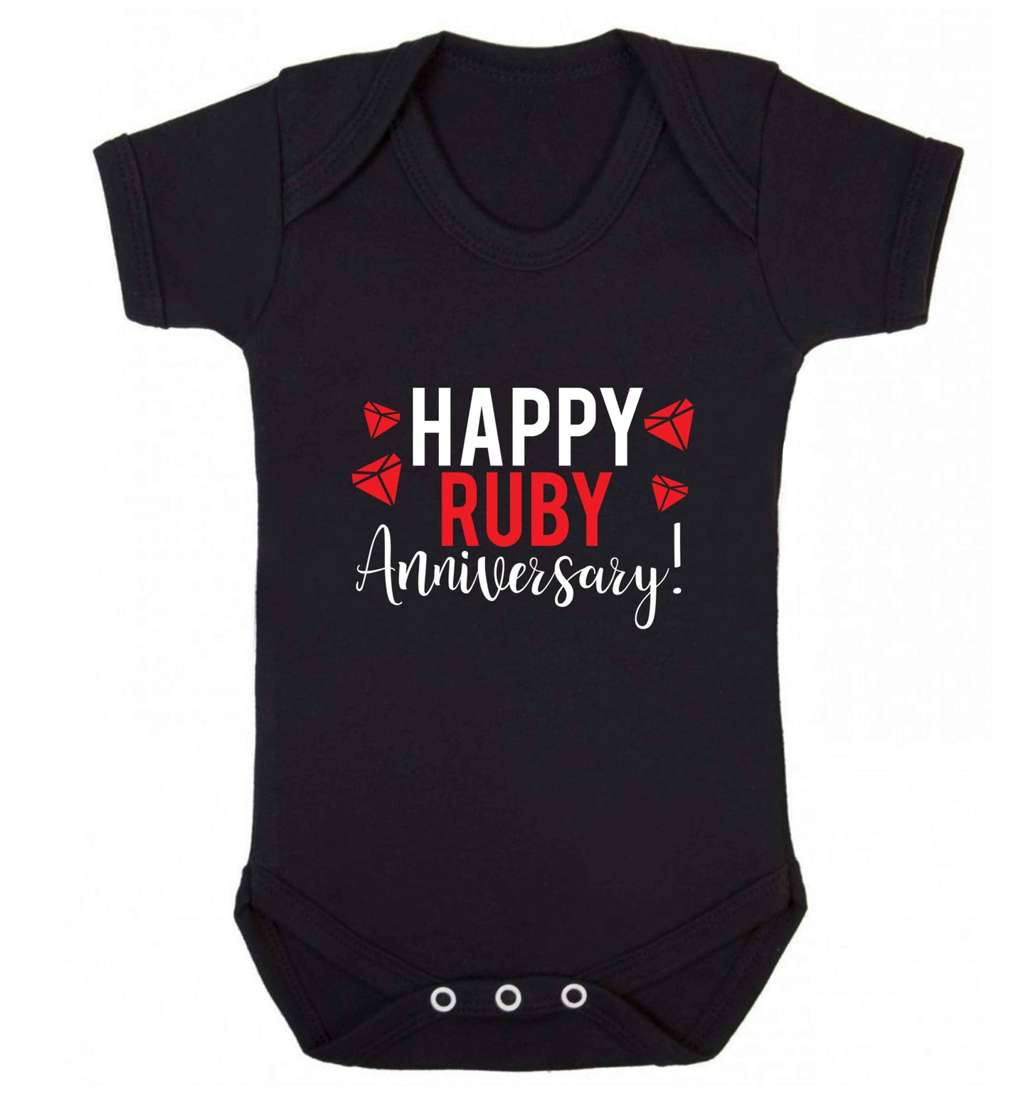 Happy ruby anniversary! baby vest black 18-24 months