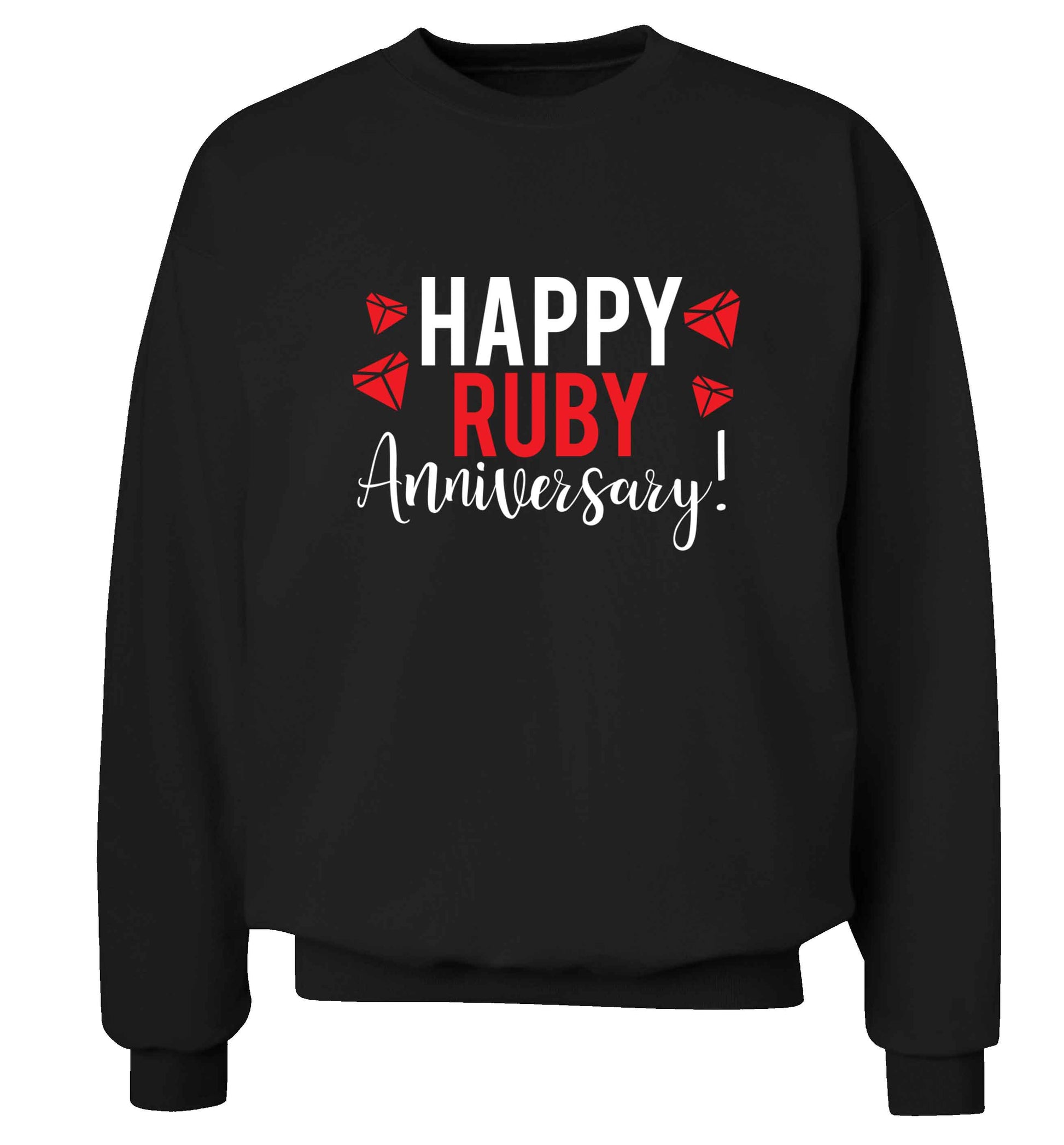 Happy ruby anniversary! adult's unisex black sweater 2XL