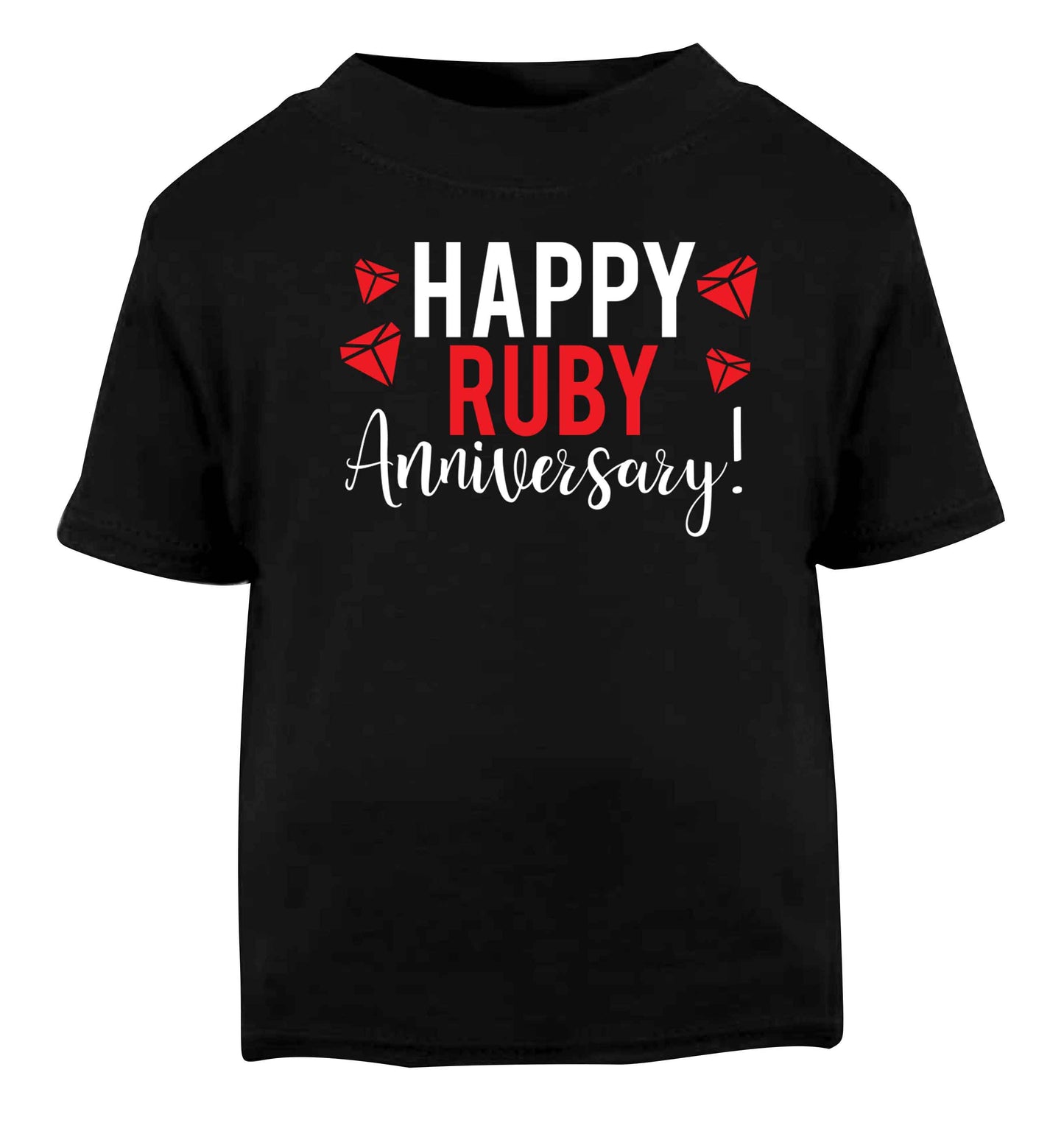 Happy ruby anniversary! Black baby toddler Tshirt 2 years