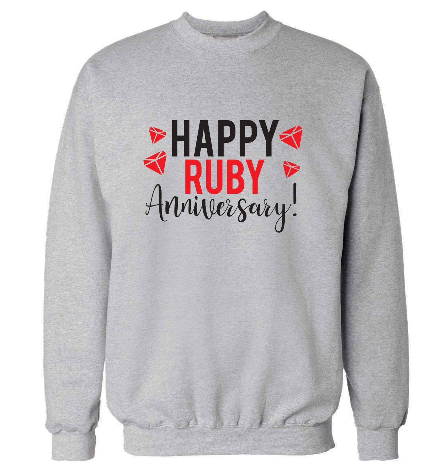 Happy ruby anniversary! adult's unisex grey sweater 2XL