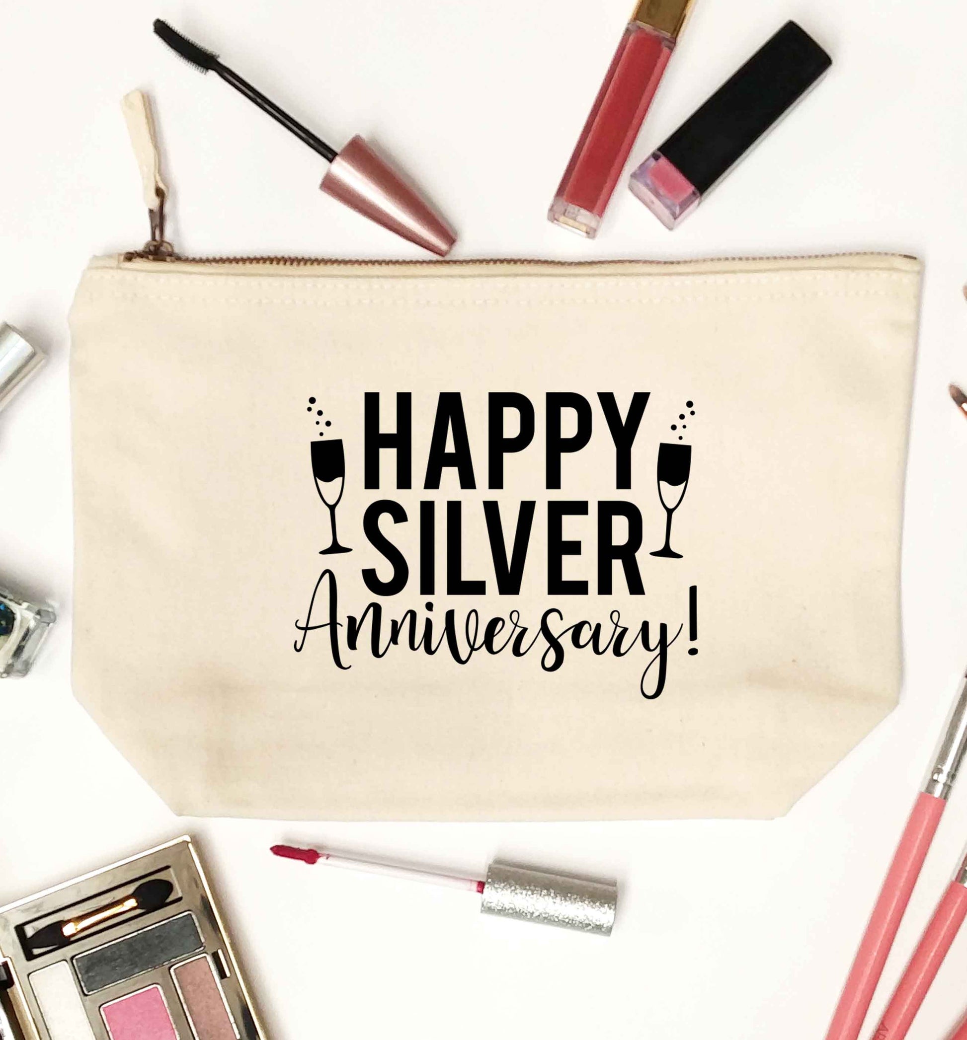 Happy silver anniversary! natural makeup bag