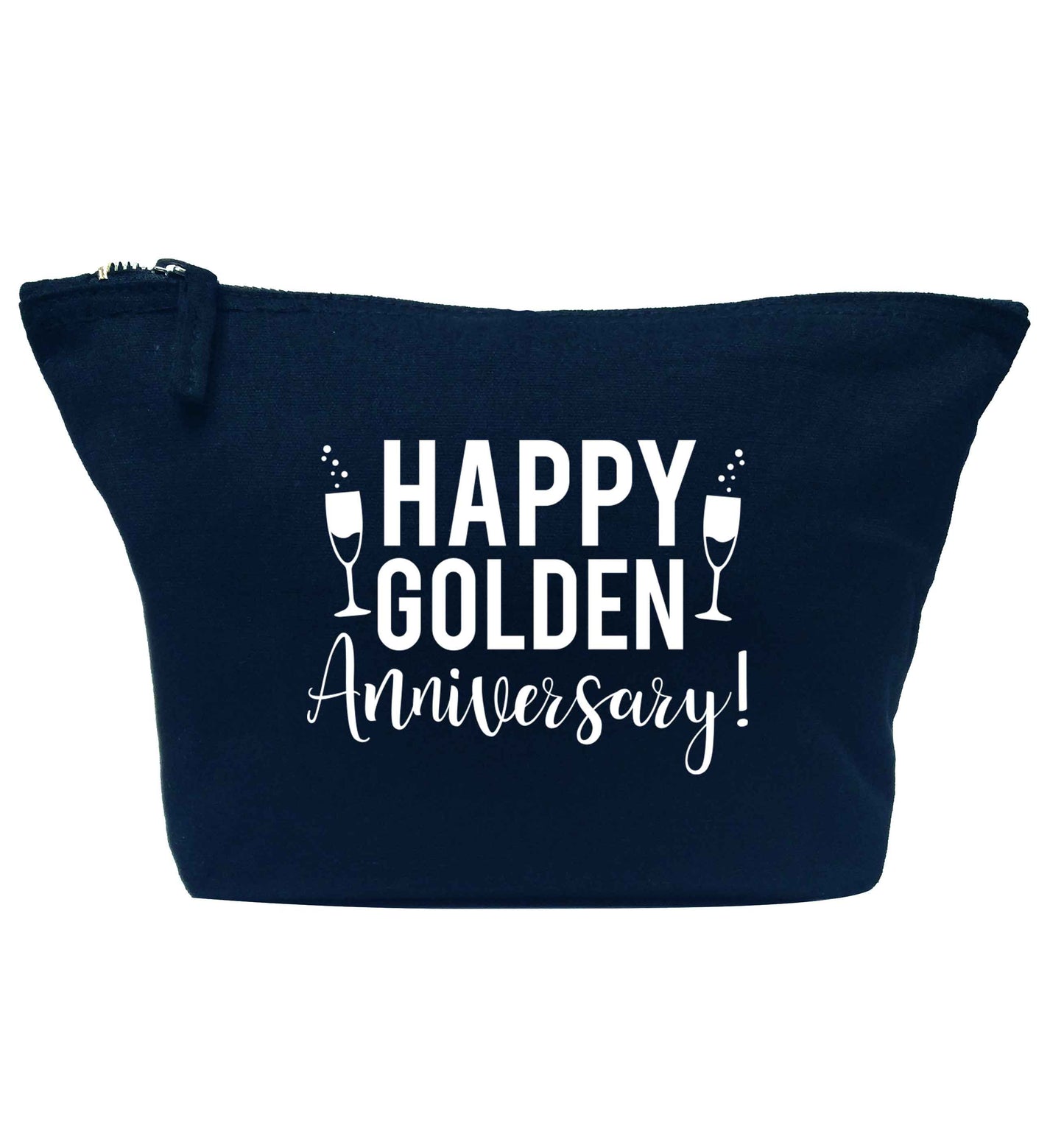 Happy golden anniversary! navy makeup bag
