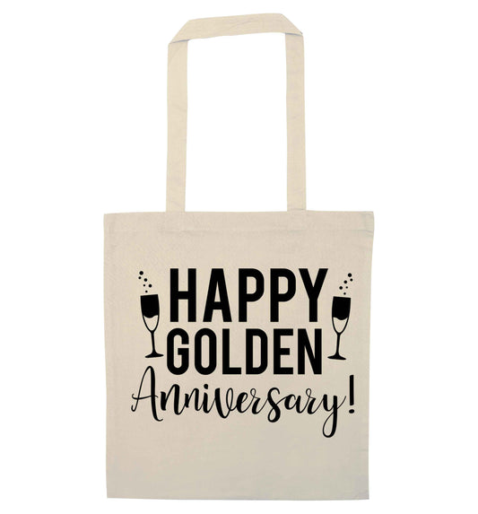Happy golden anniversary! natural tote bag