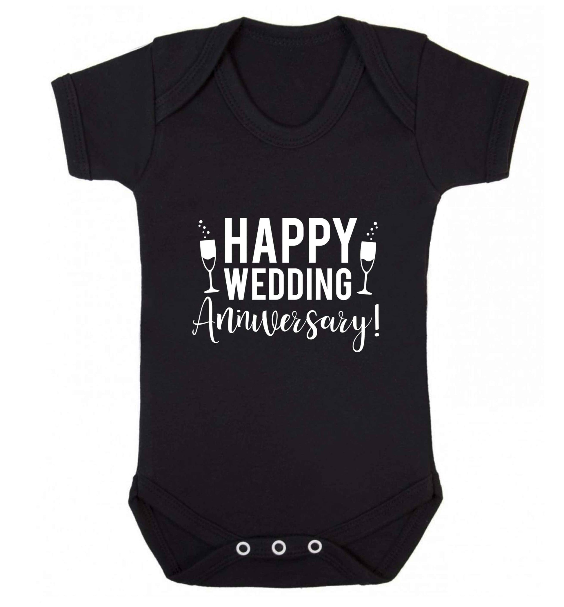 Happy wedding anniversary! baby vest black 18-24 months
