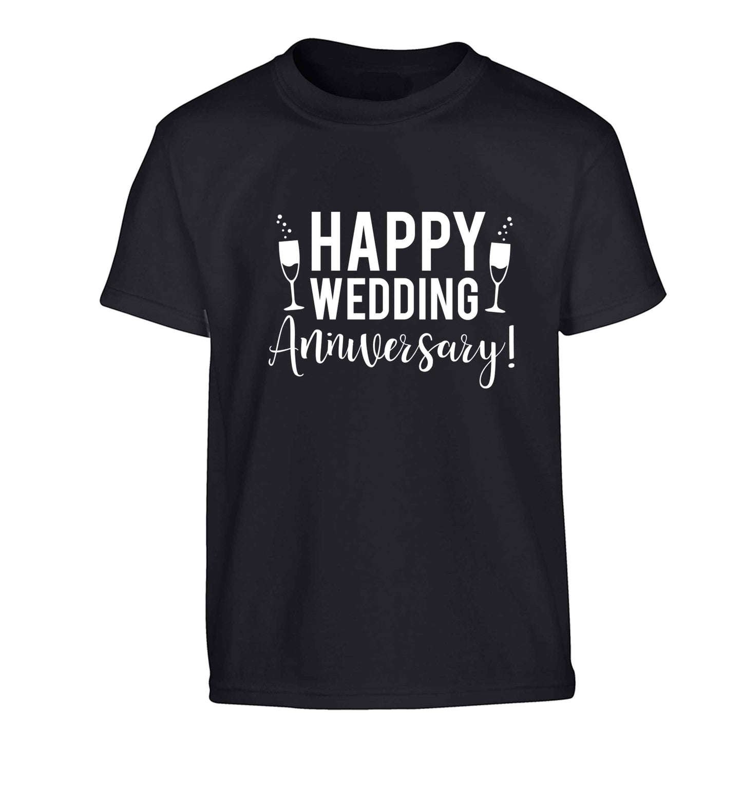 Happy wedding anniversary! Children's black Tshirt 12-13 Years