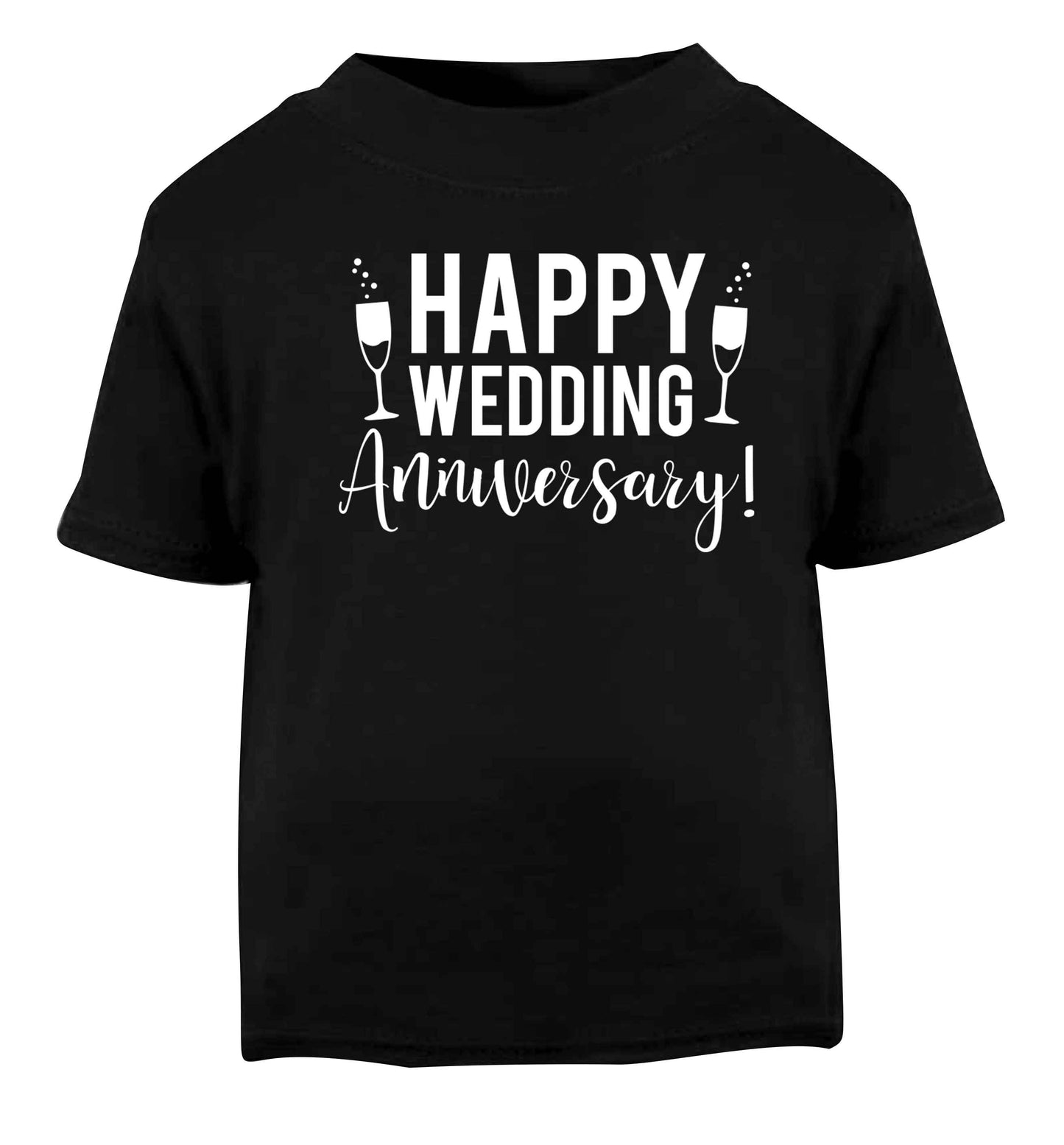 Happy wedding anniversary! Black baby toddler Tshirt 2 years