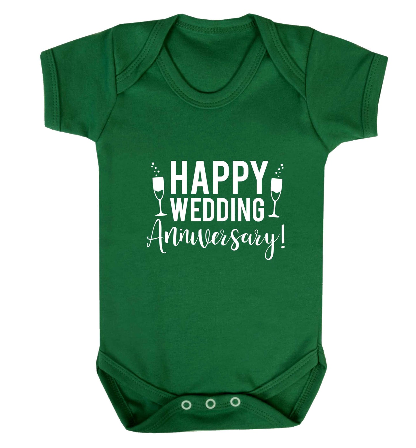 Happy wedding anniversary! baby vest green 18-24 months