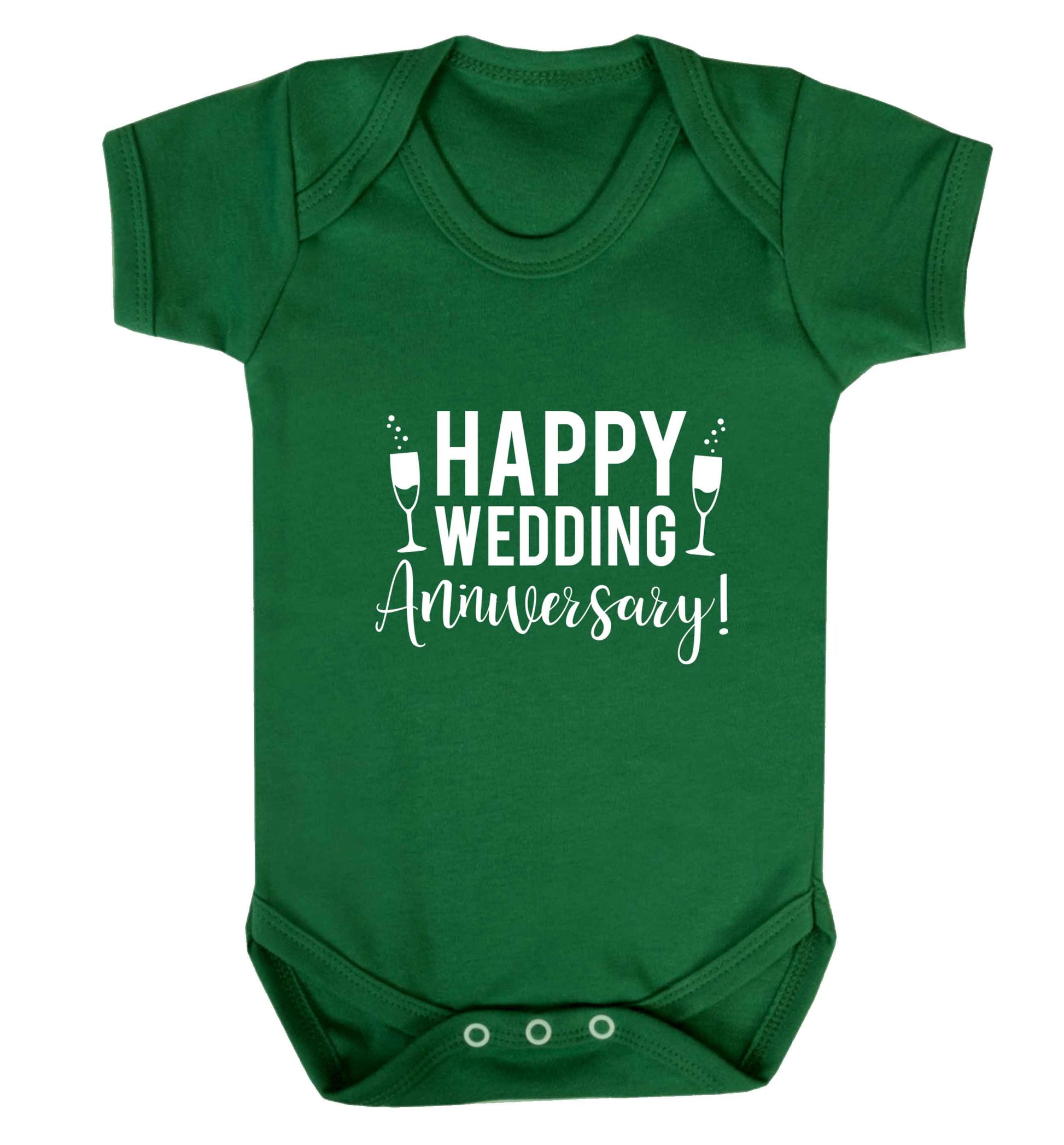Happy wedding anniversary! baby vest green 18-24 months
