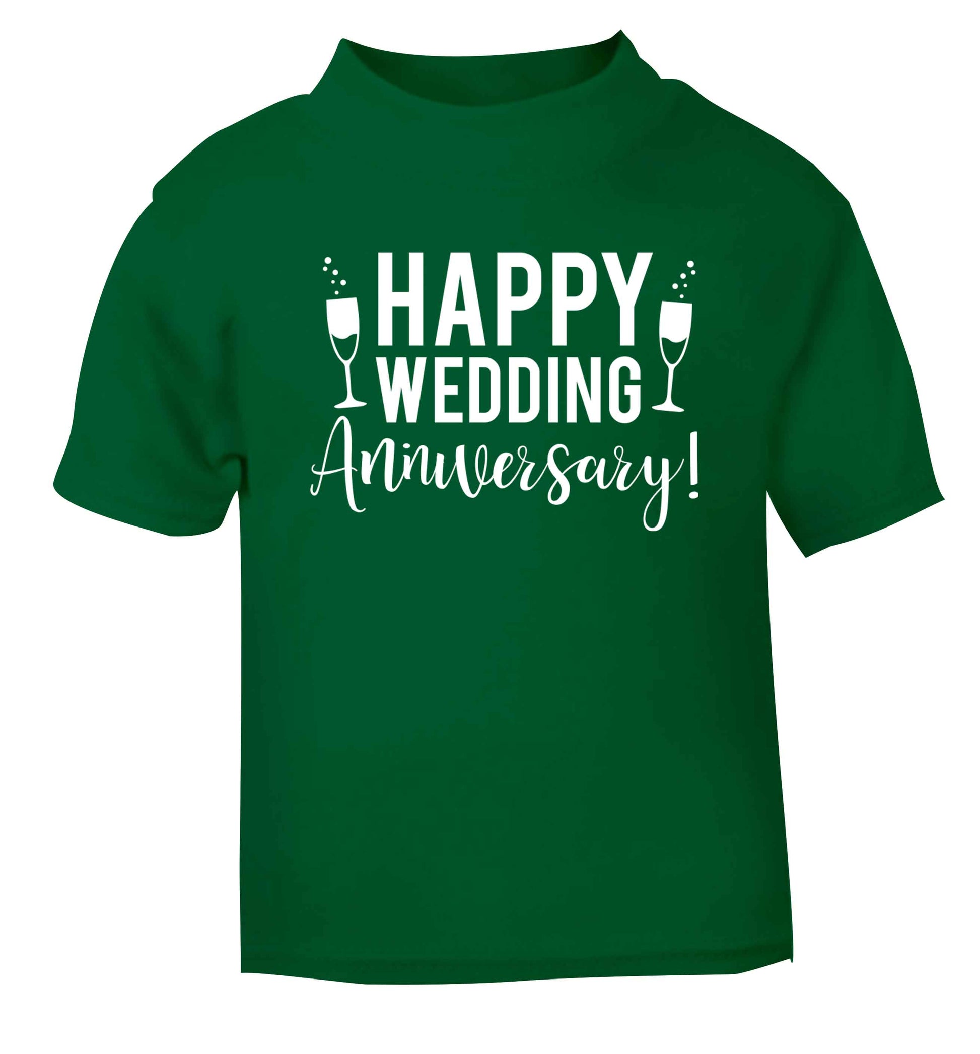 Happy wedding anniversary! green baby toddler Tshirt 2 Years