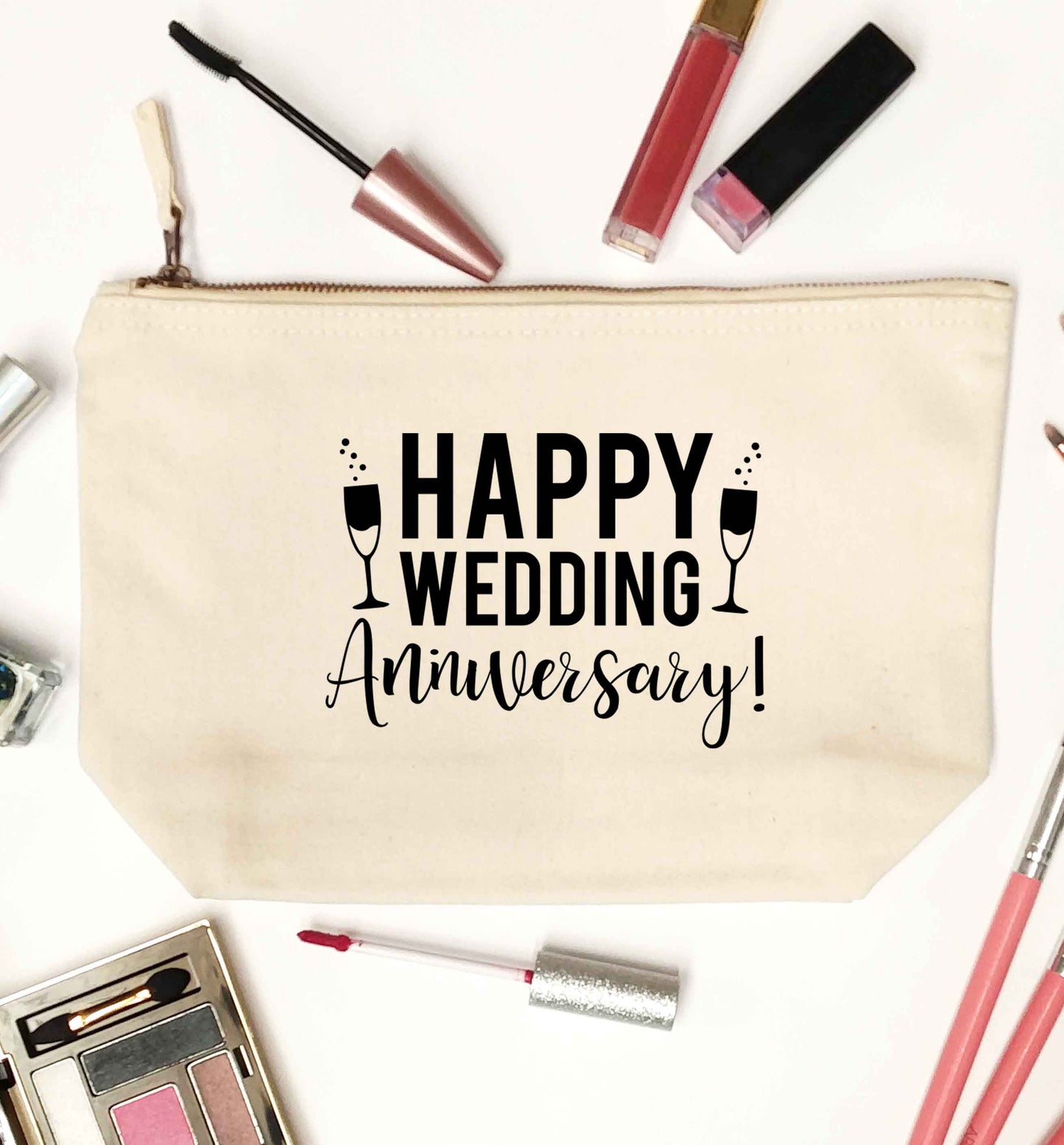 Happy wedding anniversary! natural makeup bag