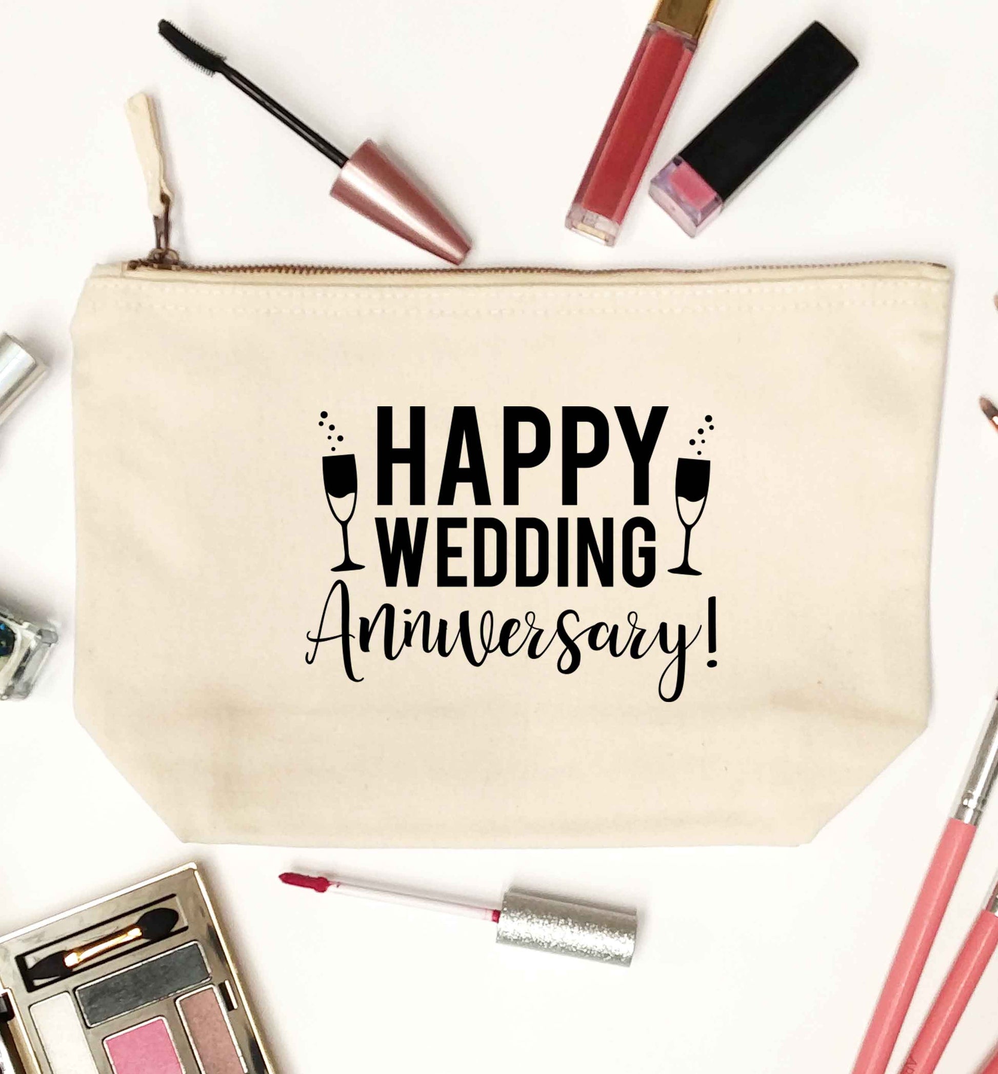 Happy wedding anniversary! natural makeup bag