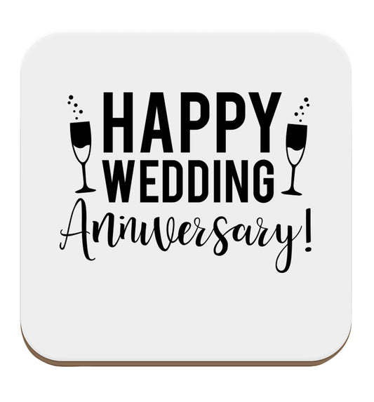 Happy wedding anniversary! set of four coasters