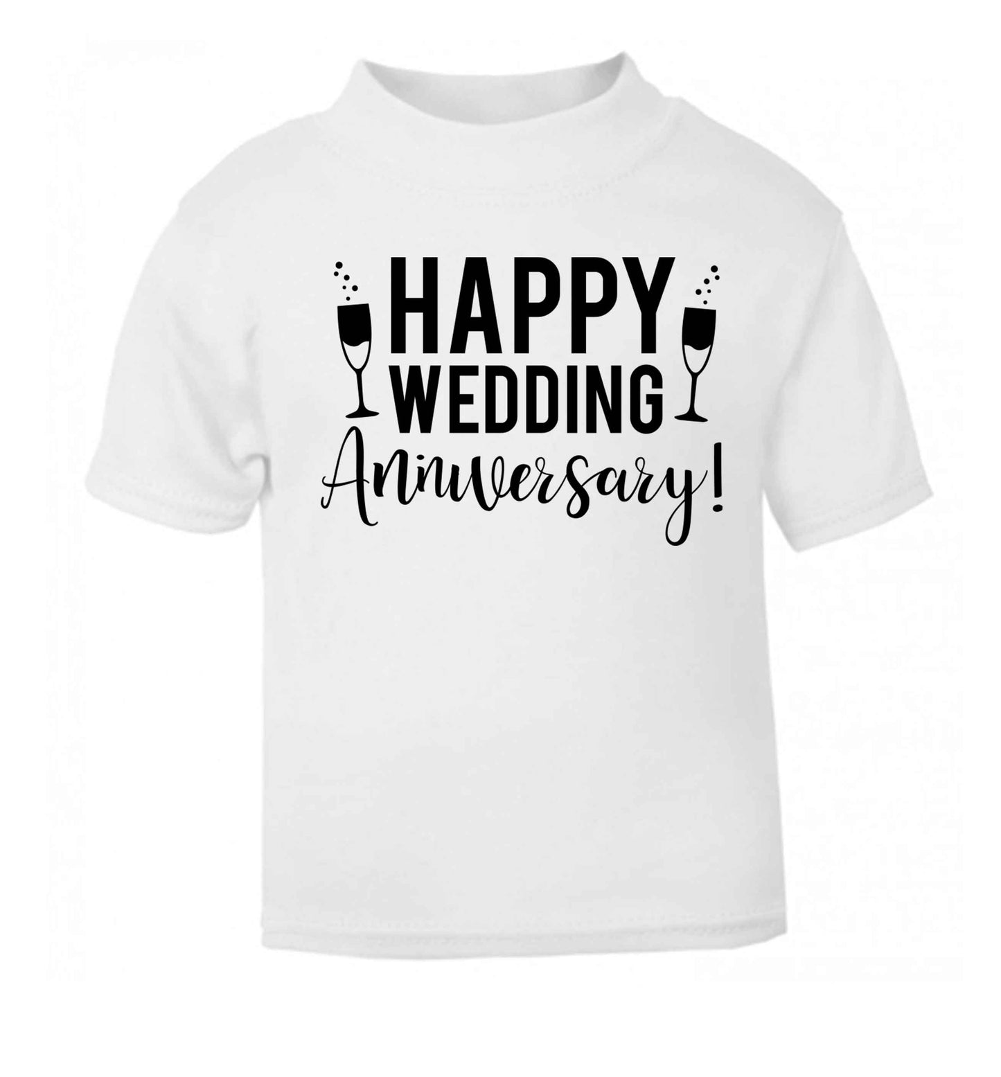Happy wedding anniversary! white baby toddler Tshirt 2 Years