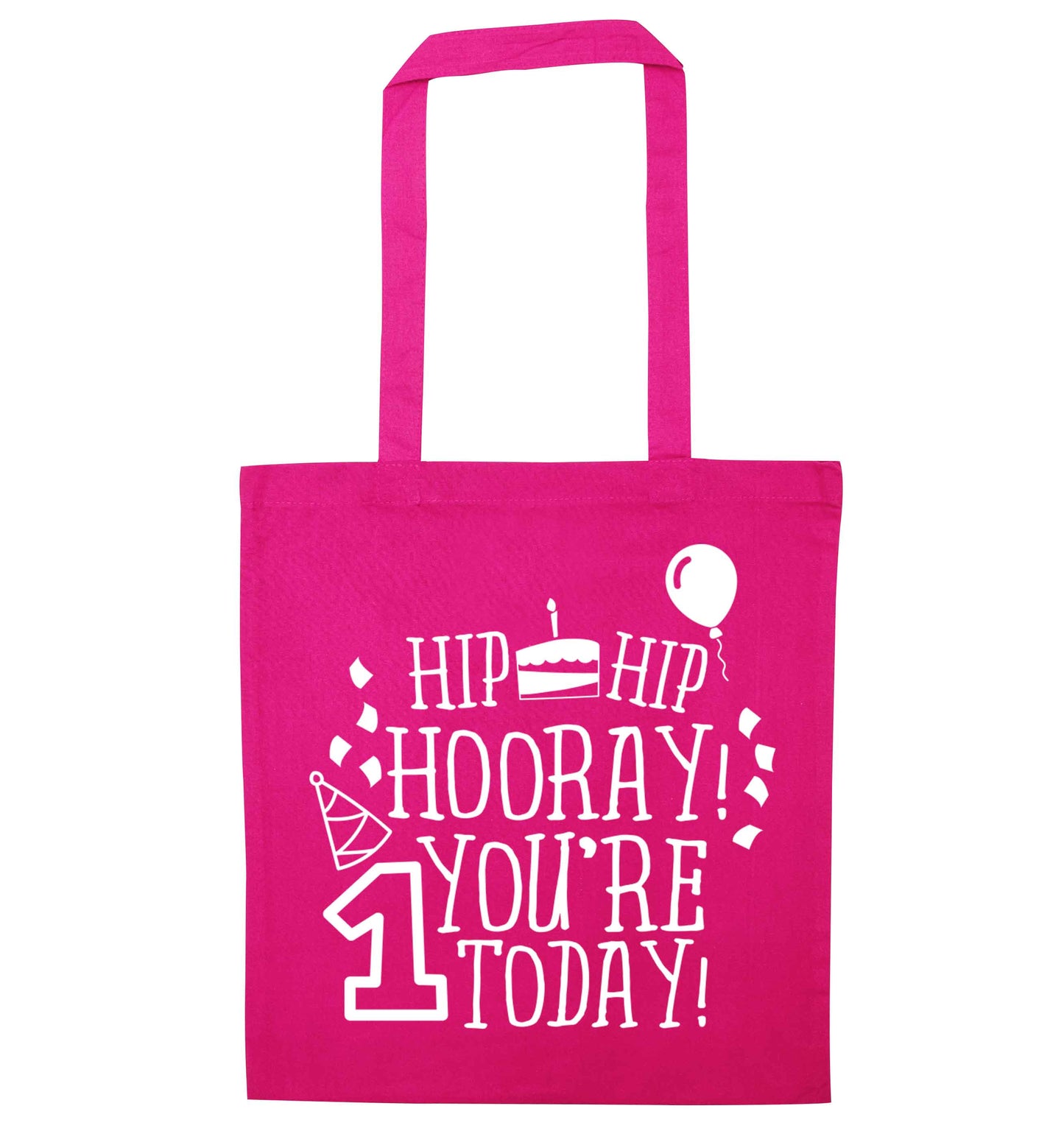 You're one today pink tote bag