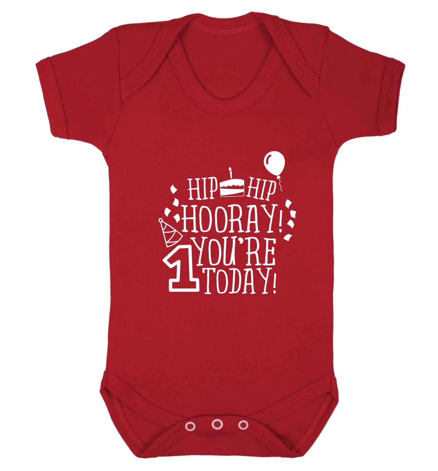 You're one today baby vest red 18-24 months