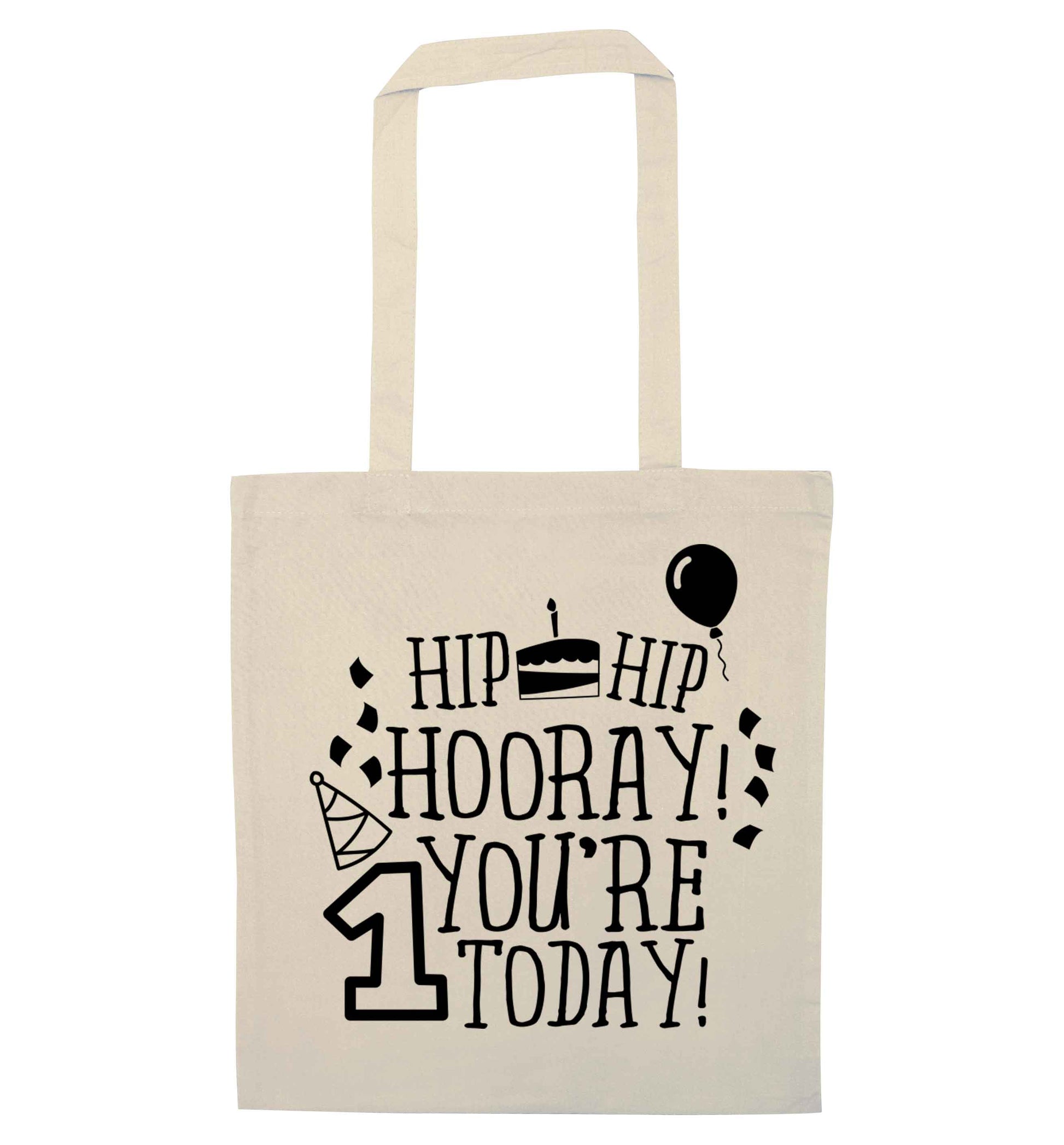 You're one today natural tote bag