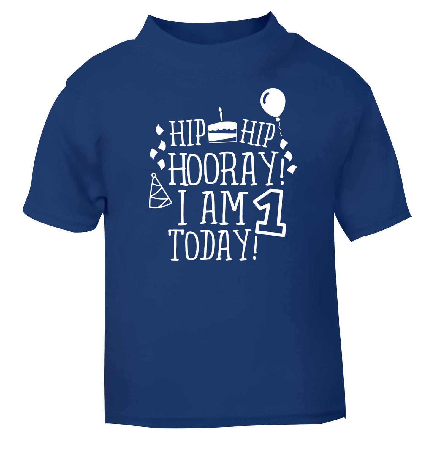 I am One Today blue baby toddler Tshirt 2 Years