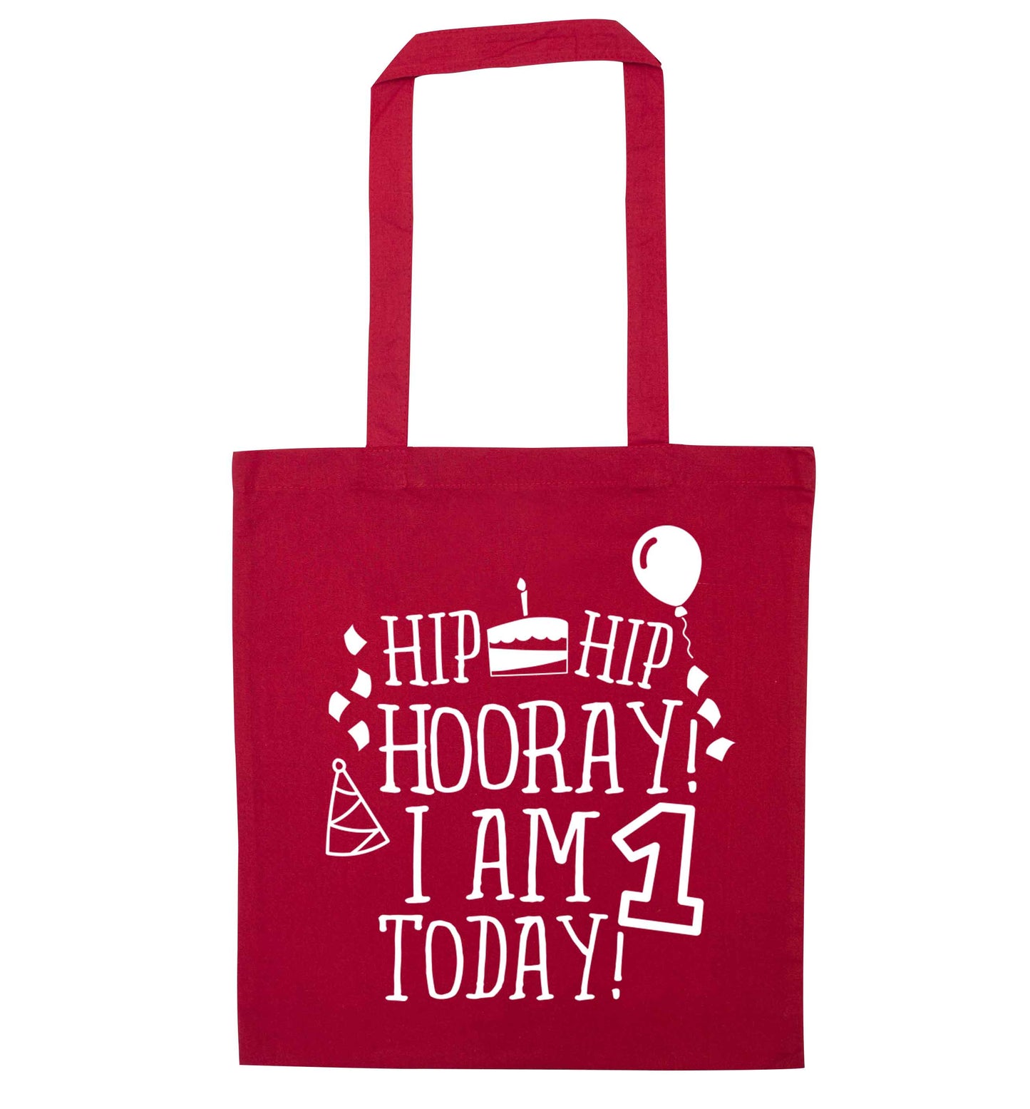 I am One Today red tote bag