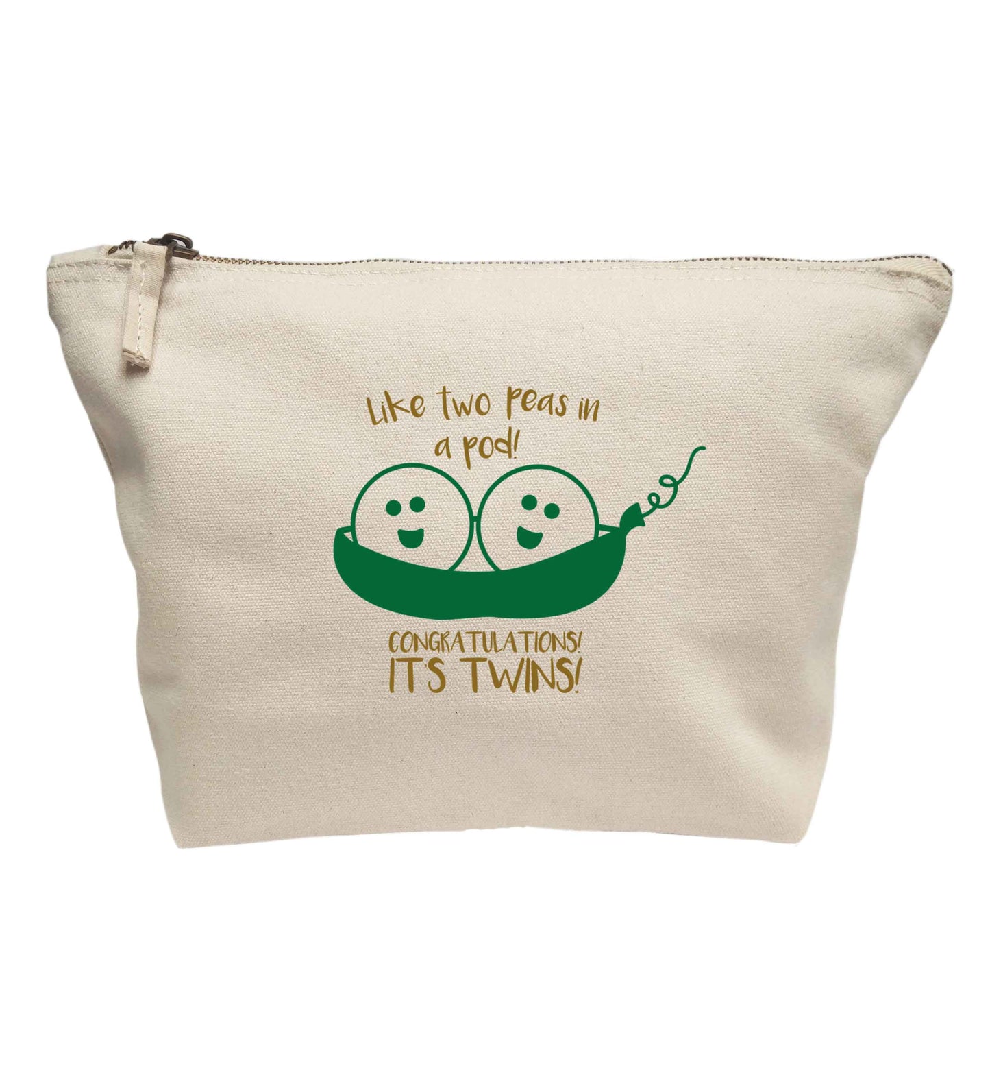 Like two peas in a pod! Congratulations it's twins! | Makeup / wash bag