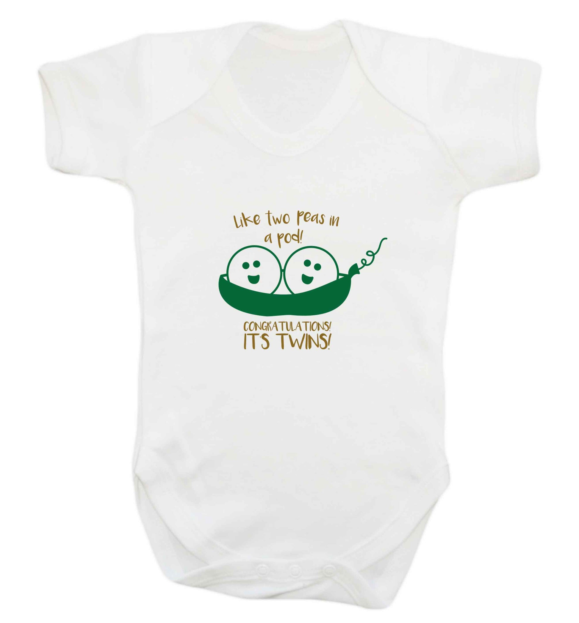 Like two peas in a pod! Congratulations it's twins! baby vest white 18-24 months