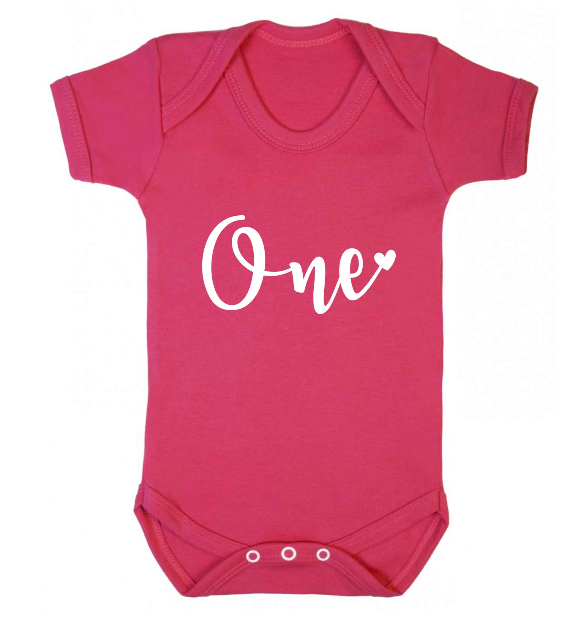 One baby vest dark pink 18-24 months