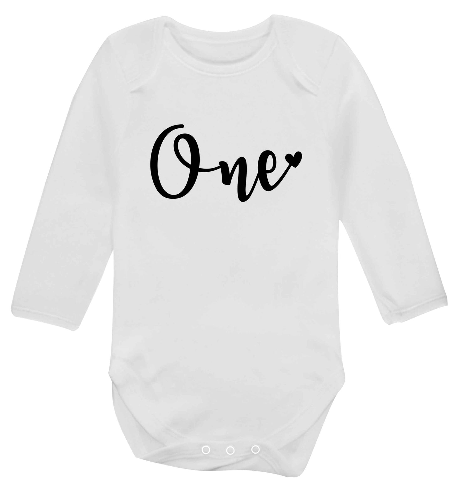 One baby vest long sleeved white 6-12 months