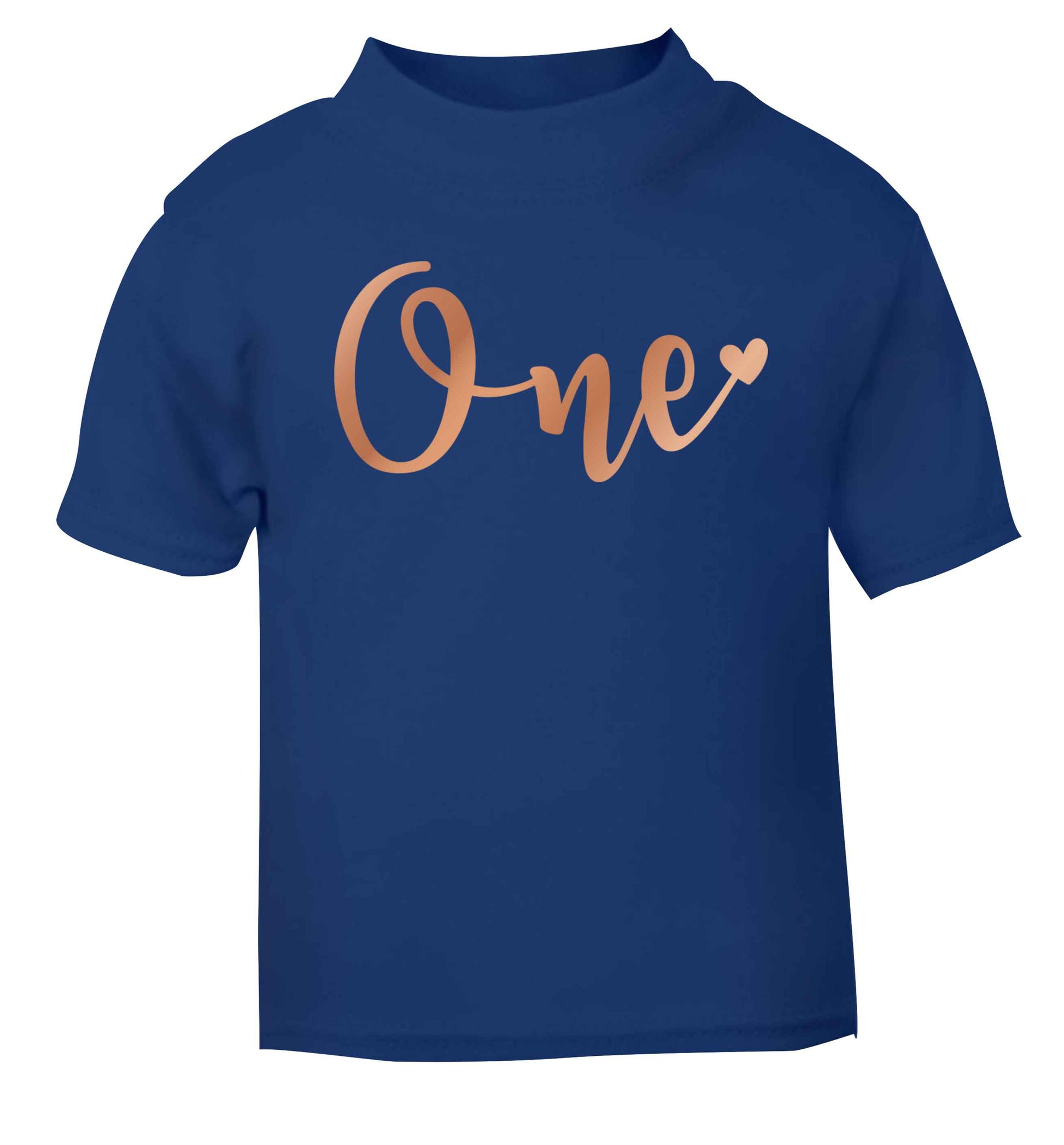 Rose Gold One blue baby toddler Tshirt 2 Years